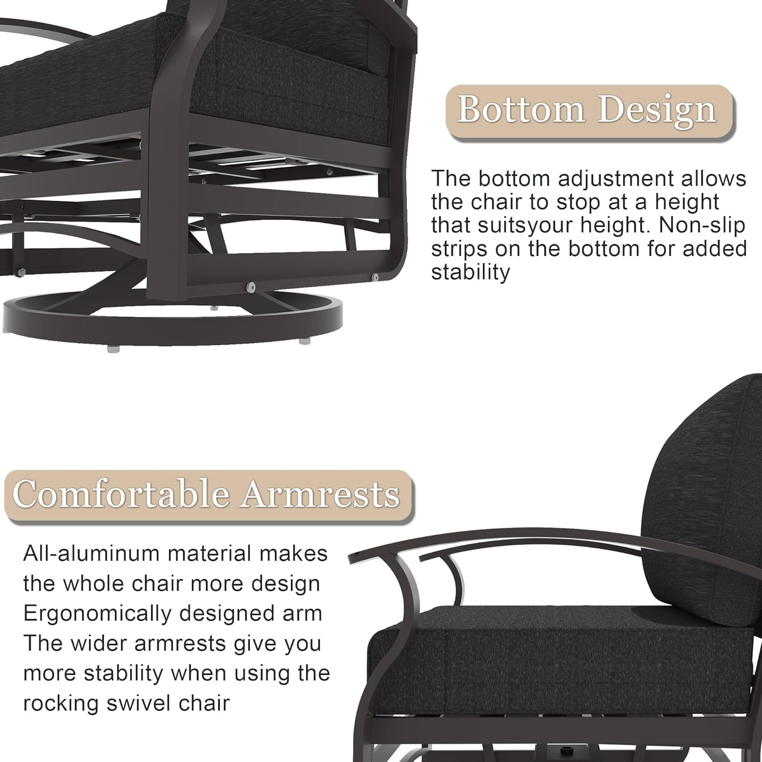 ALAULM LS-ASR-BLACK Patio-Chairs - View #6