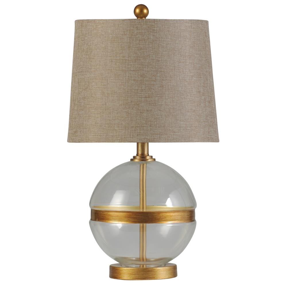 StyleCraft Home Collection L28015DS 22-in Midfield 3-Way Table Lamp with Fabric Shade