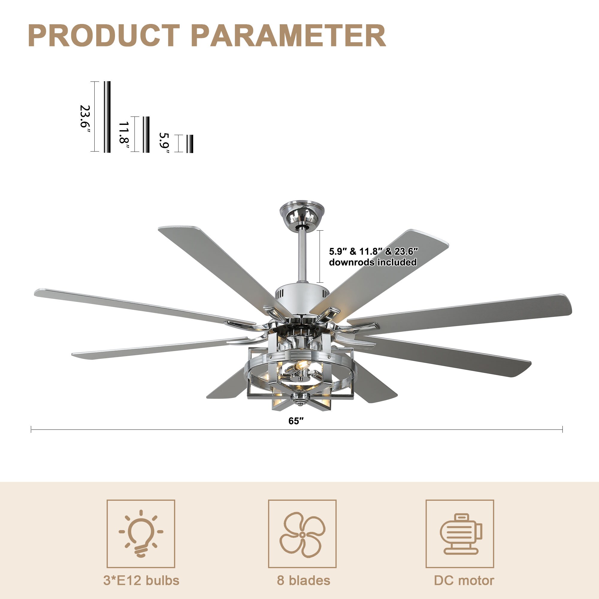 Bella Depot DCFSD6501-C Ceiling-Fans - View #12