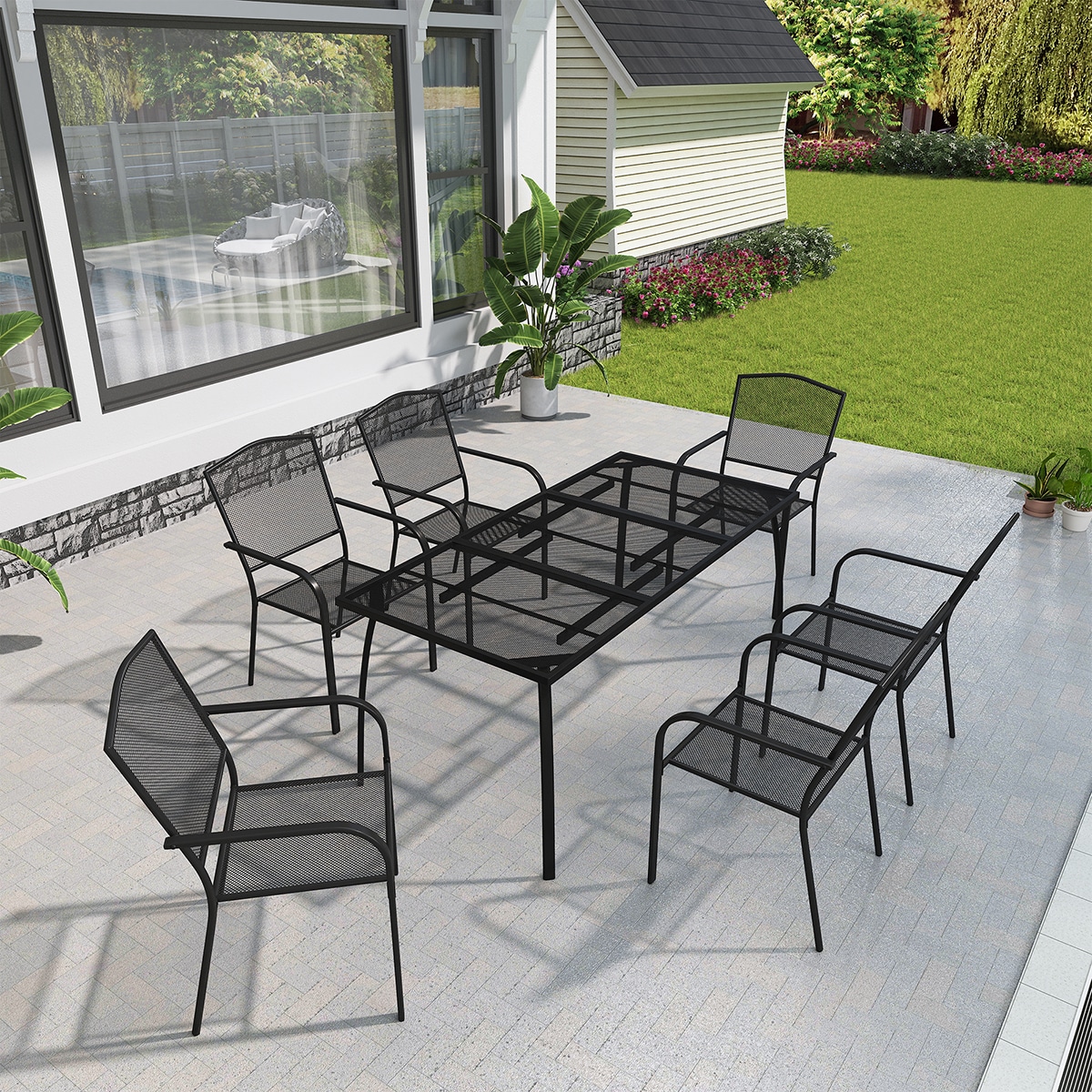 Mondawe MO-07SL6C1TBL Patio-Dining-Sets - View #2