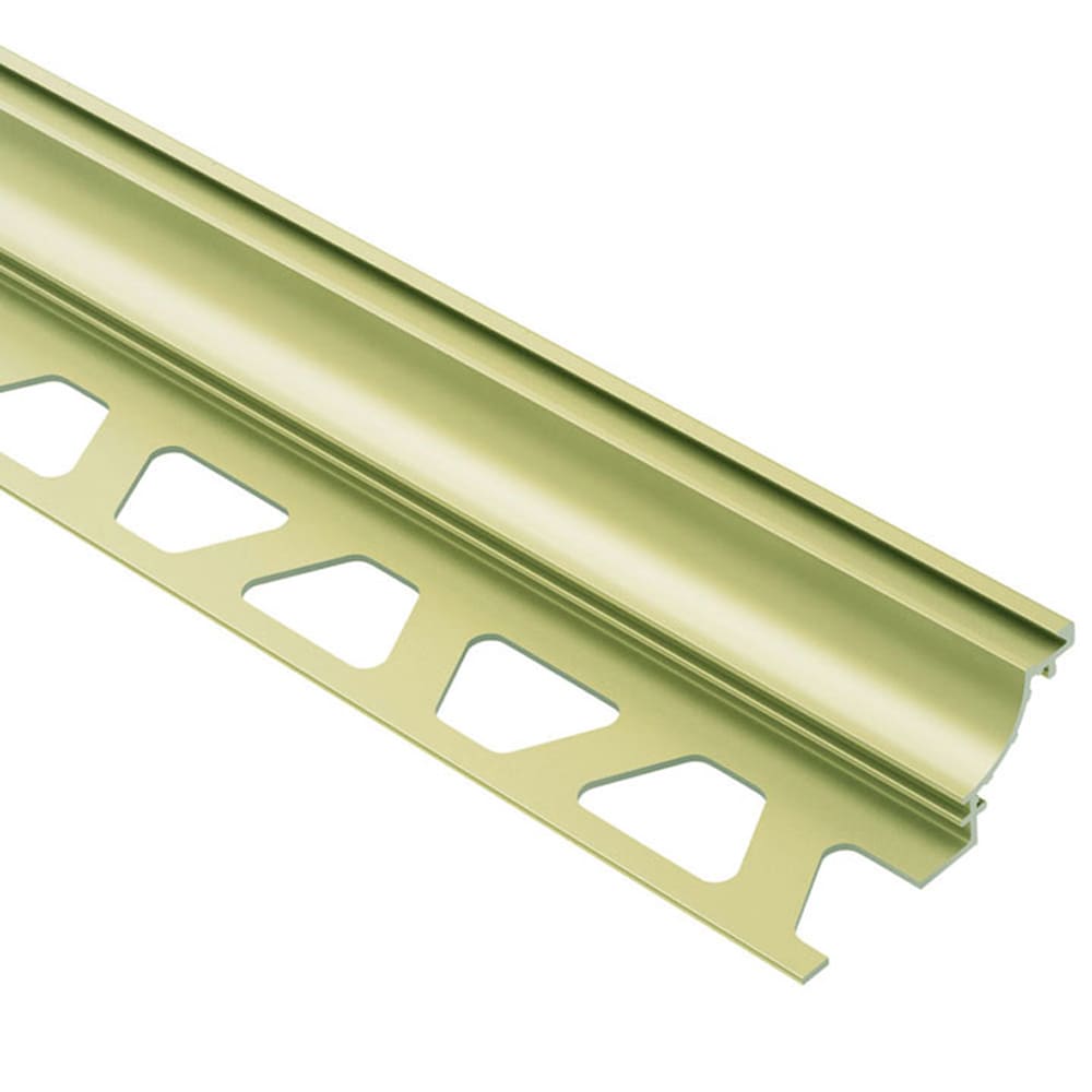 Schluter Systems AHK1S125AM Dilex-AHK 0.5-in W x 98.5-in L Satin brass anodized aluminum Aluminum Cove base Tile Edge Trim