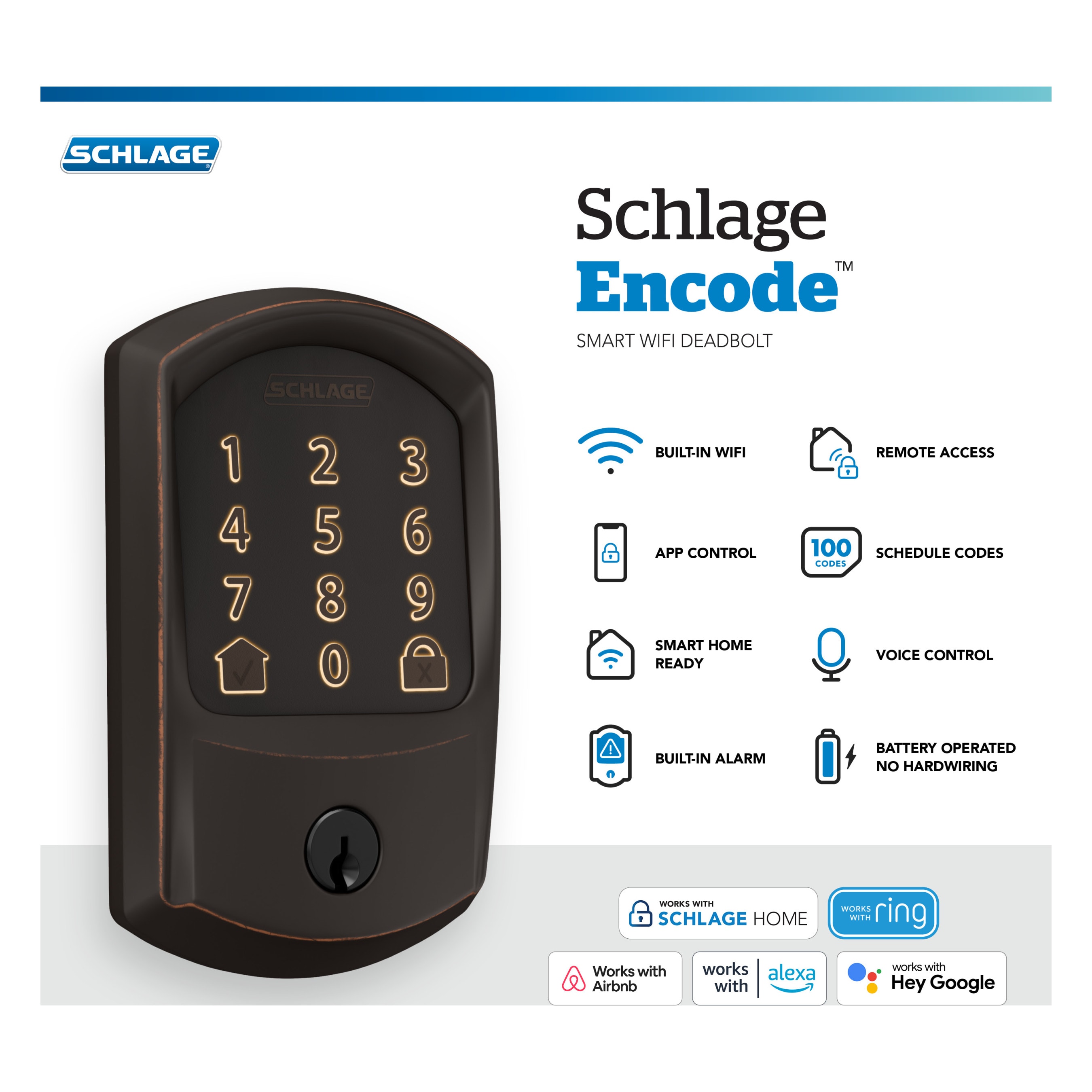 Schlage BE489WB V GRW 716 Electronic-Door-Locks - View #2