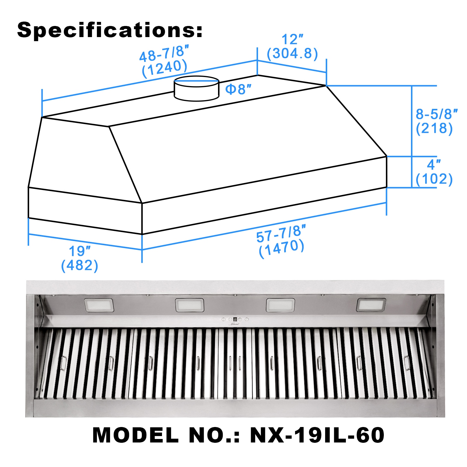 Akicon NX-19IL-60-COOL Undercabinet-Range-Hoods - View #6