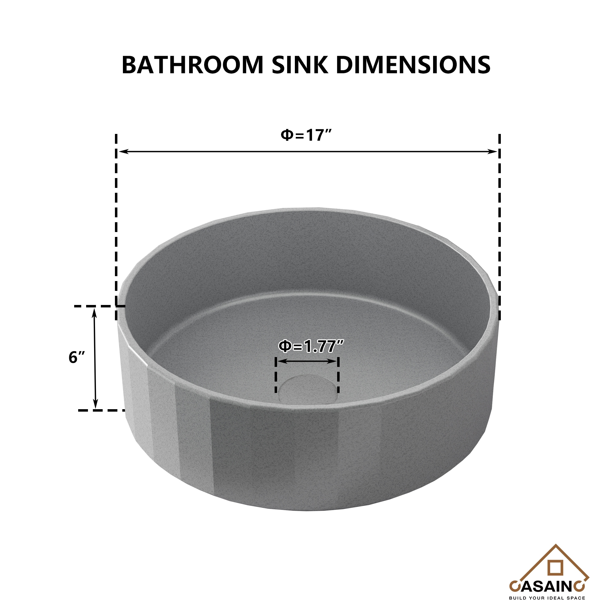 CASAINC CA-VS1002-MB Bath-Sink - View #5