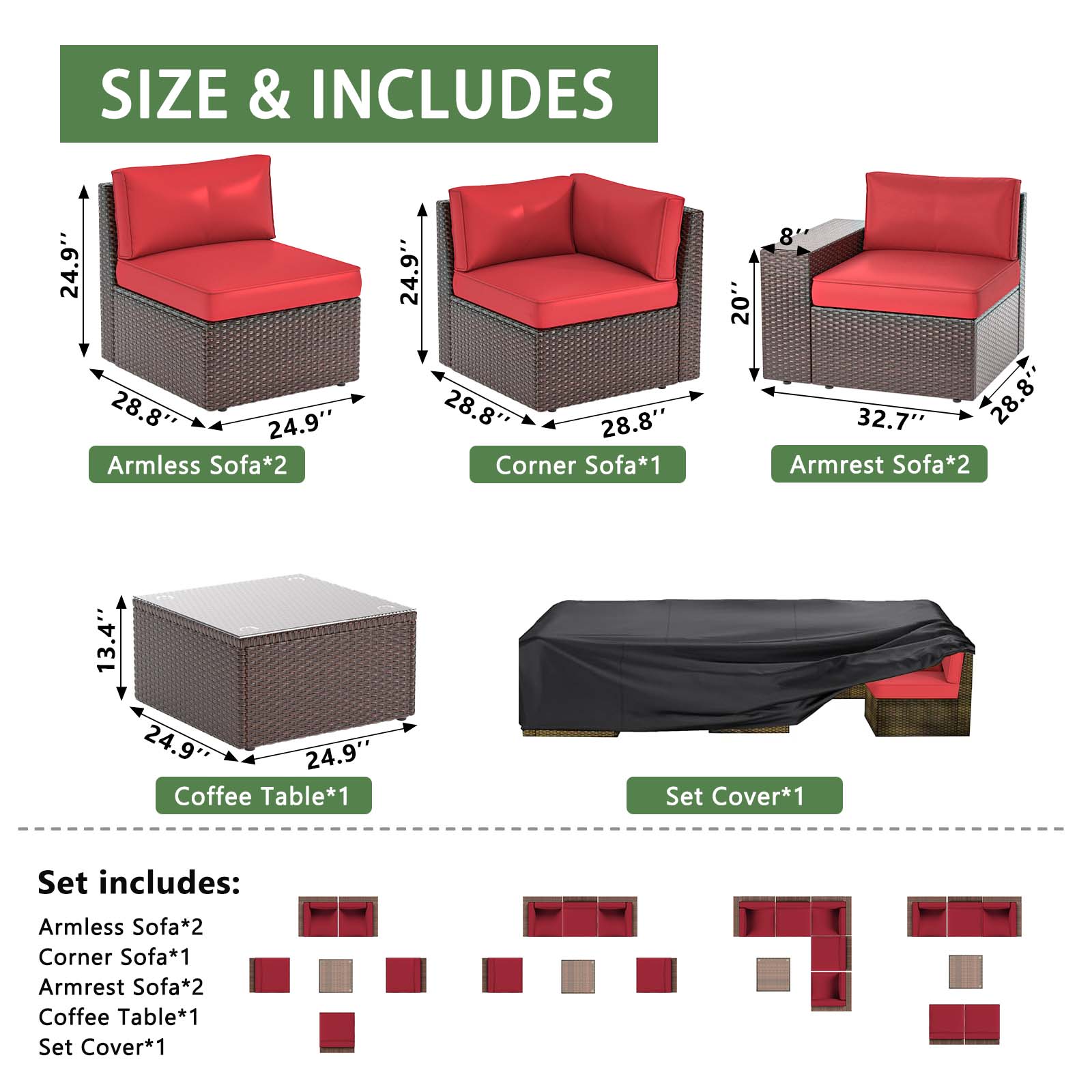 Bapipro BP3906R03 Patio-Conversation-Sets - View #6