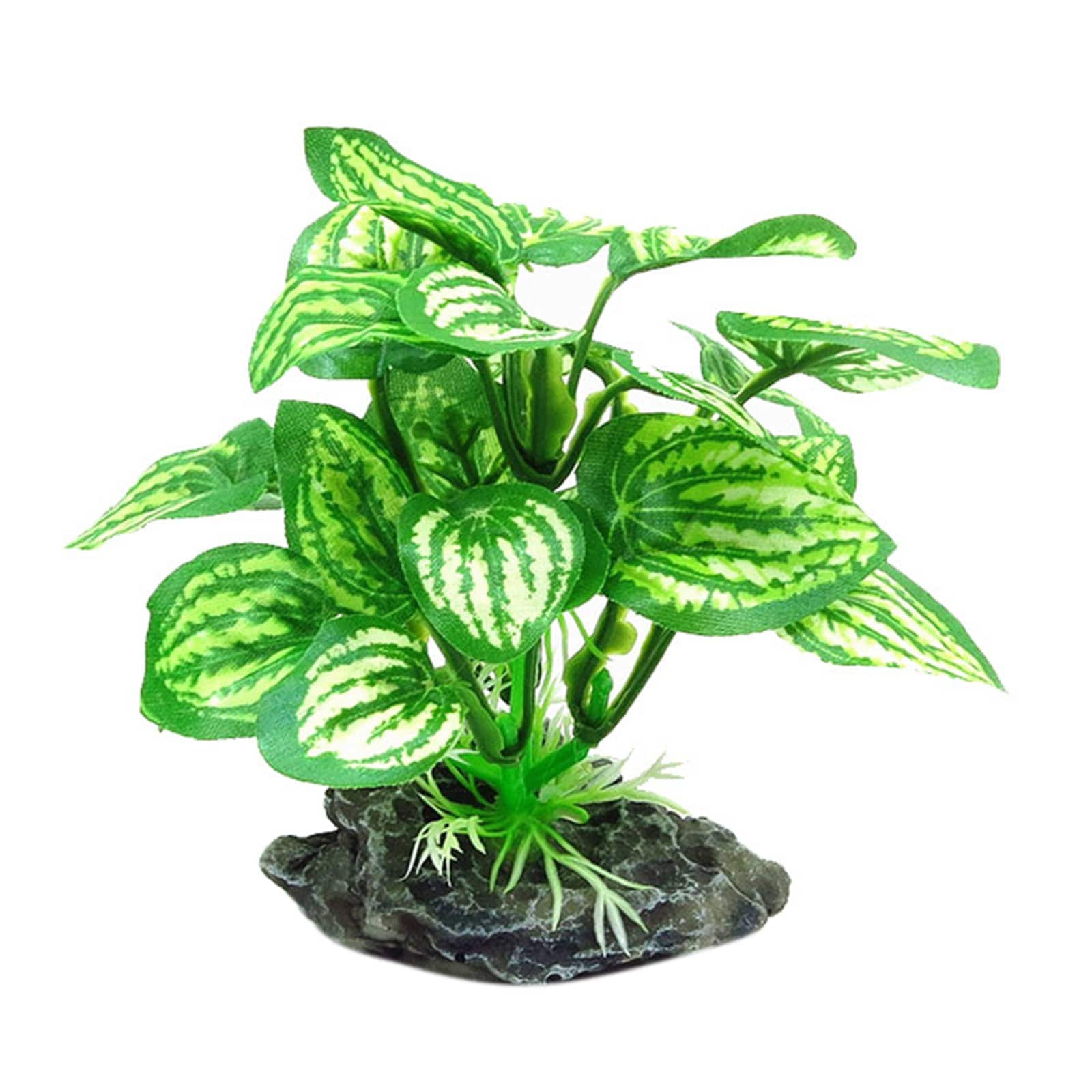 WhizMax 1GGL-FQZPE-76GDMRBS Simulated Reptile Plants For Terrarium Decor  Realistic Artificial Water Plants With Base Amphibian Habitat Decoration  Snake Tortoise Tank Accessories