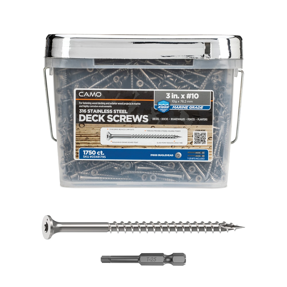 CAMO 0348179S #10 x 3-in Wood to wood Deck Screws ( 1750 -Per Box )
