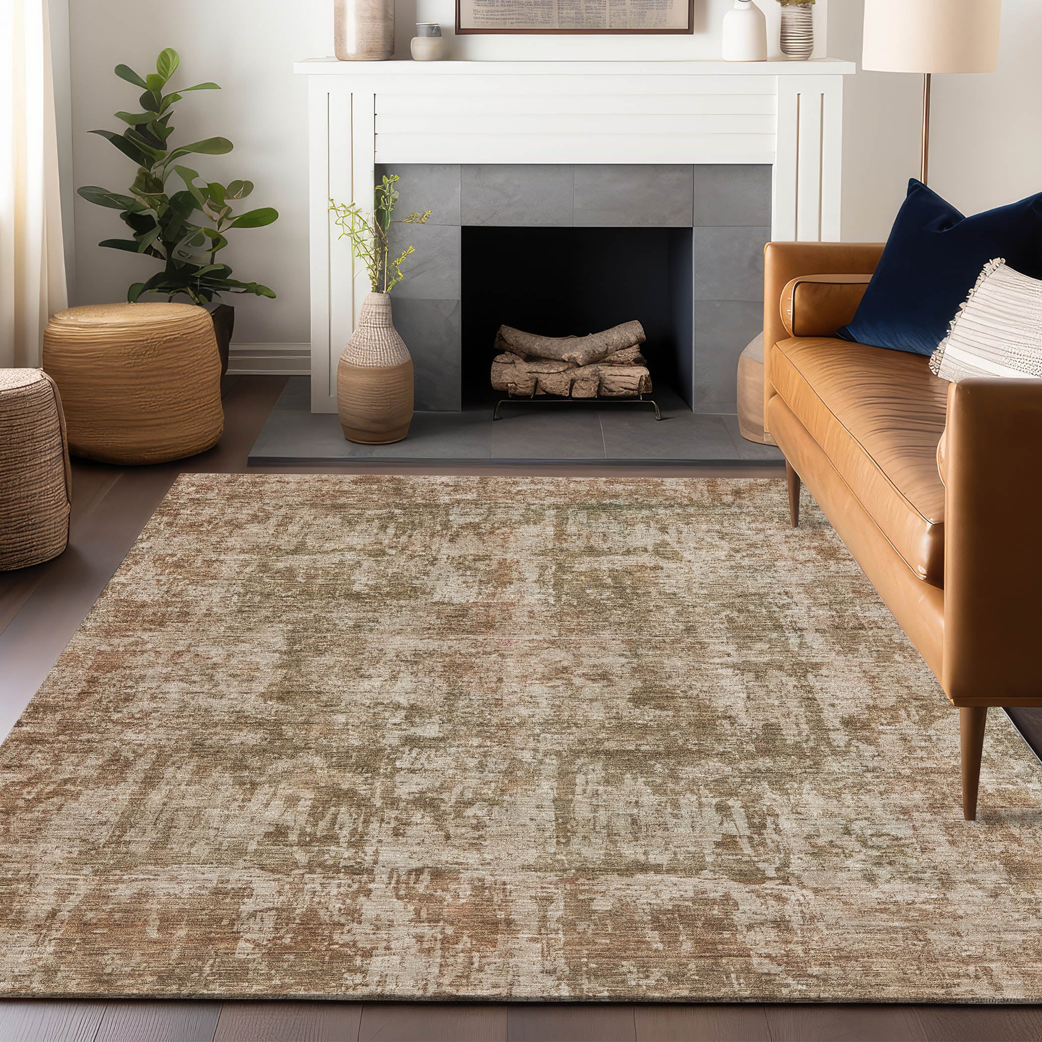 Addison Rugs ACN1627BG8X10 Chantille ACN1627BG 8 x 10 (ft) Loomed Polyester Beige Rectangular Indoor/Outdoor Machine washable Area rug