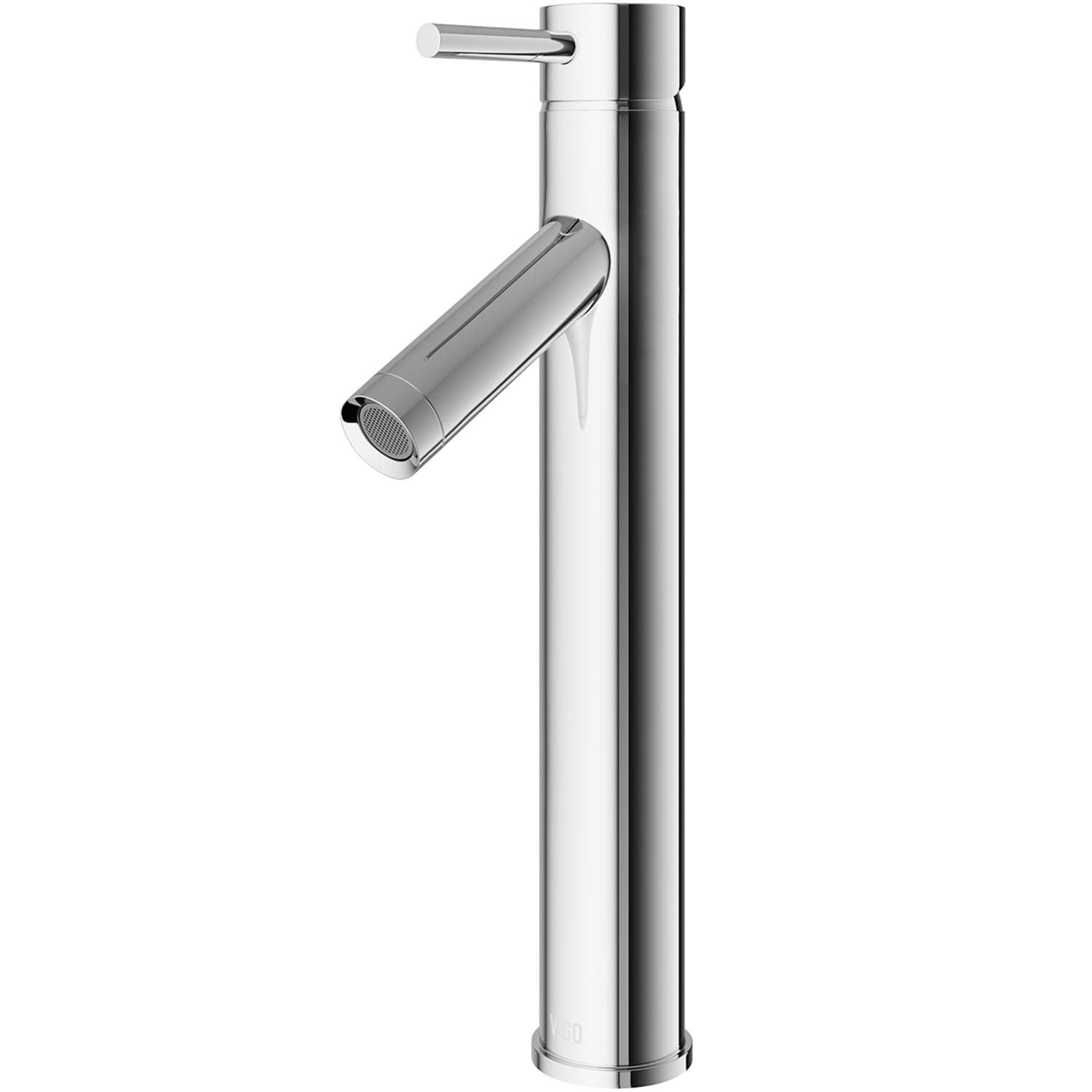 VIGO VG03003CH Dior Chrome Vessel 1-handle WaterSense High-arc Commercial/Residential Handle Bathroom Sink Faucet