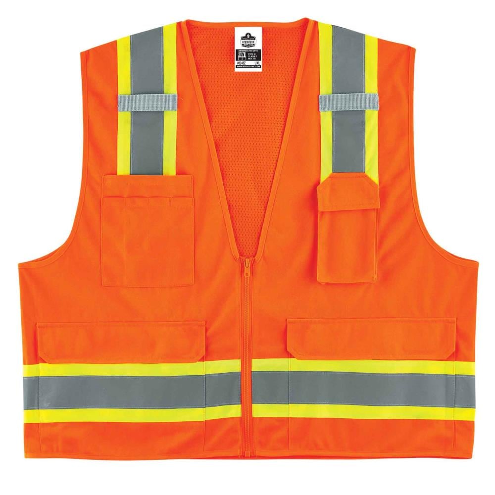 GloWear Orange Polyester High Visibility (Ansi Compliant) Enhanced  Visibility (Reflective) Safety Vest (4Xl/5Xl) in the Safety Vests  department at
