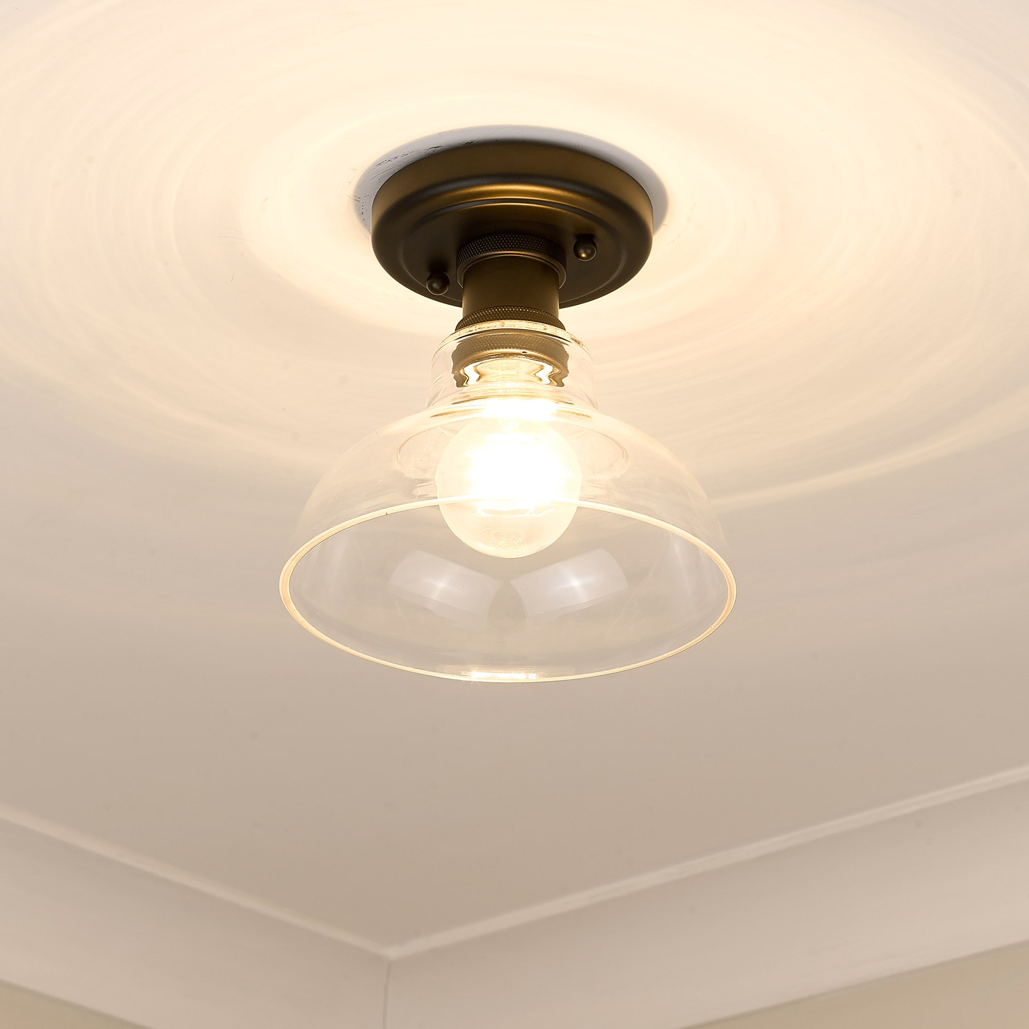 Golden Lighting 0305-FM BLK-CLR flushmounts - View #2