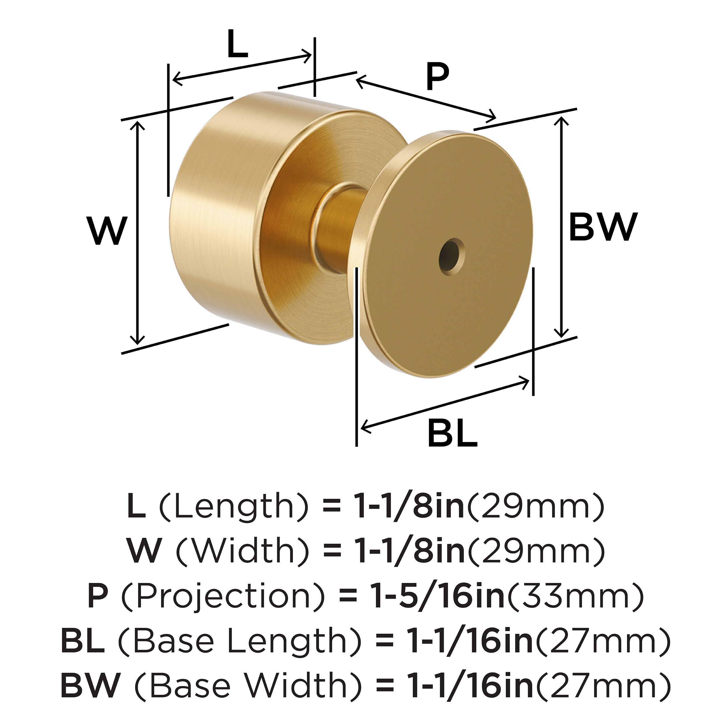 Amerock BP37492CZ Cabinet-Knobs - View #4