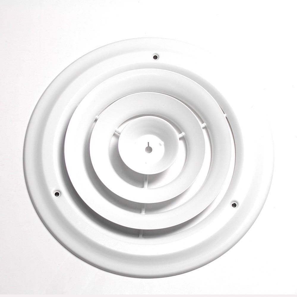 Accord ABCDWH08 4.72-in x 4.72-in Step-down Steel Ceiling Diffuser in White