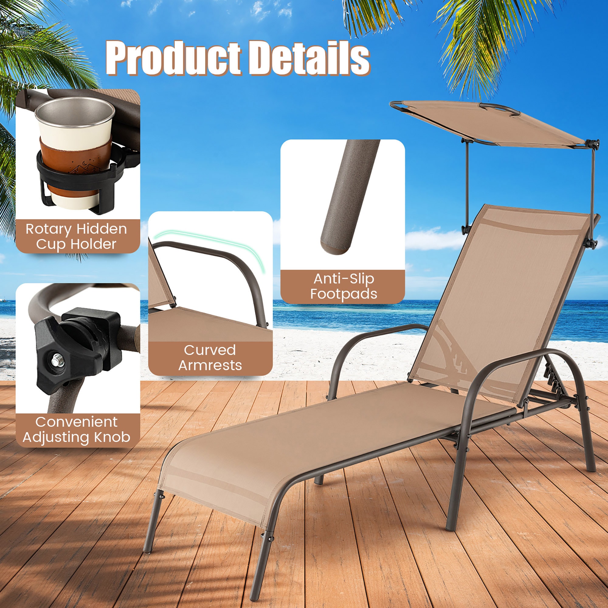 Costway NP10995CF Patio-Chairs - View #7