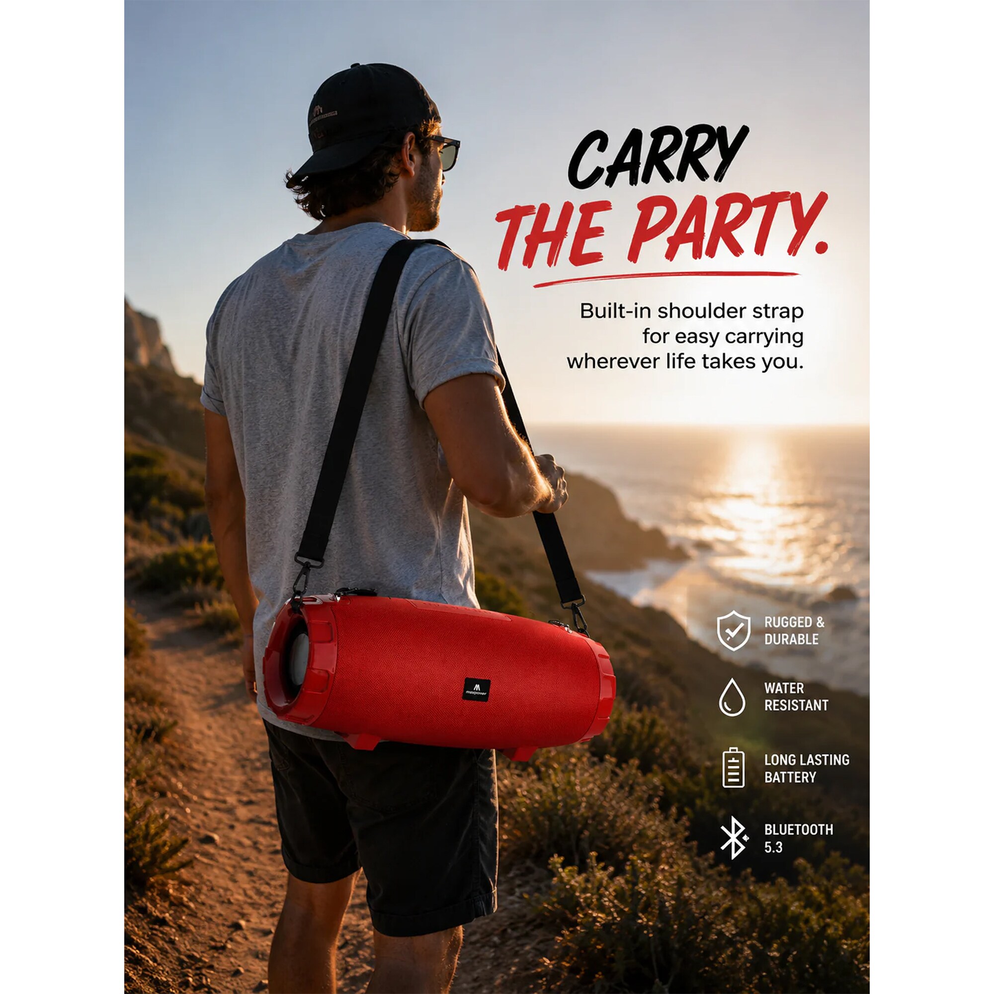 Max Power MPD526BK-CYCLONE 2.0 Portable-Speakers - View #4
