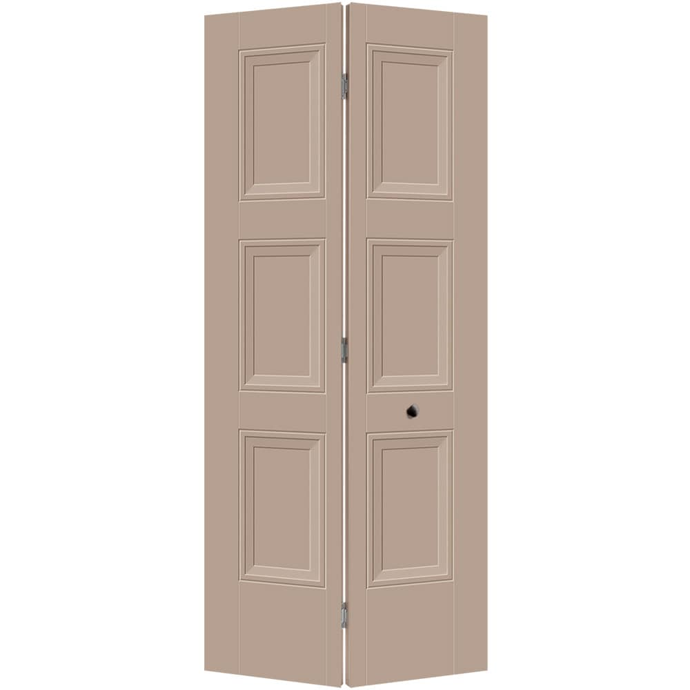 Masonite 1573068 36-in x 80-in Sandpiper 3-panel Smooth Hollow core Prefinished Molded composite Livingston Bifold Closet Door ( Hardware Included )