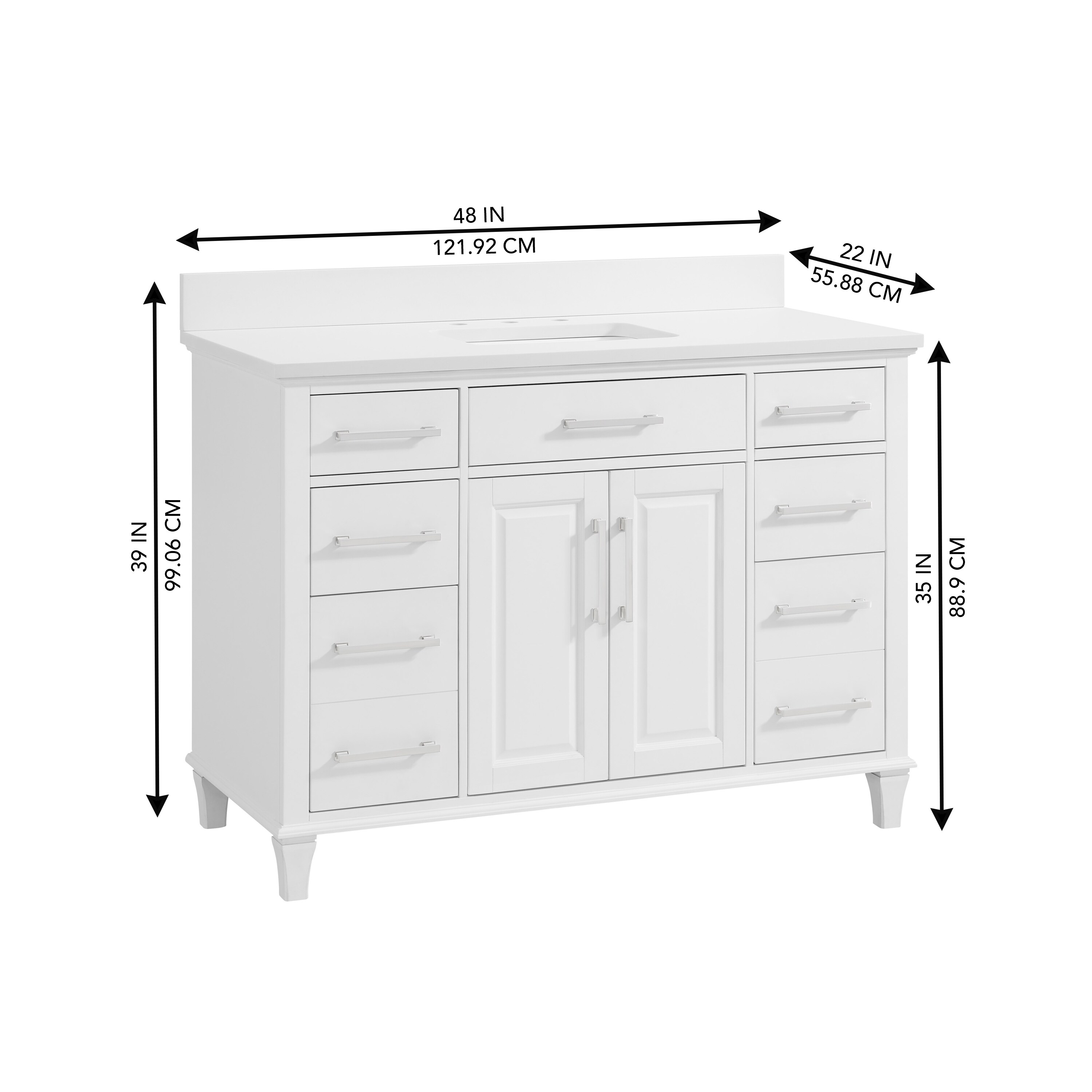 allen + roth 1789VA-48-201-925-UM Bath-Vanity-Combo - View #2