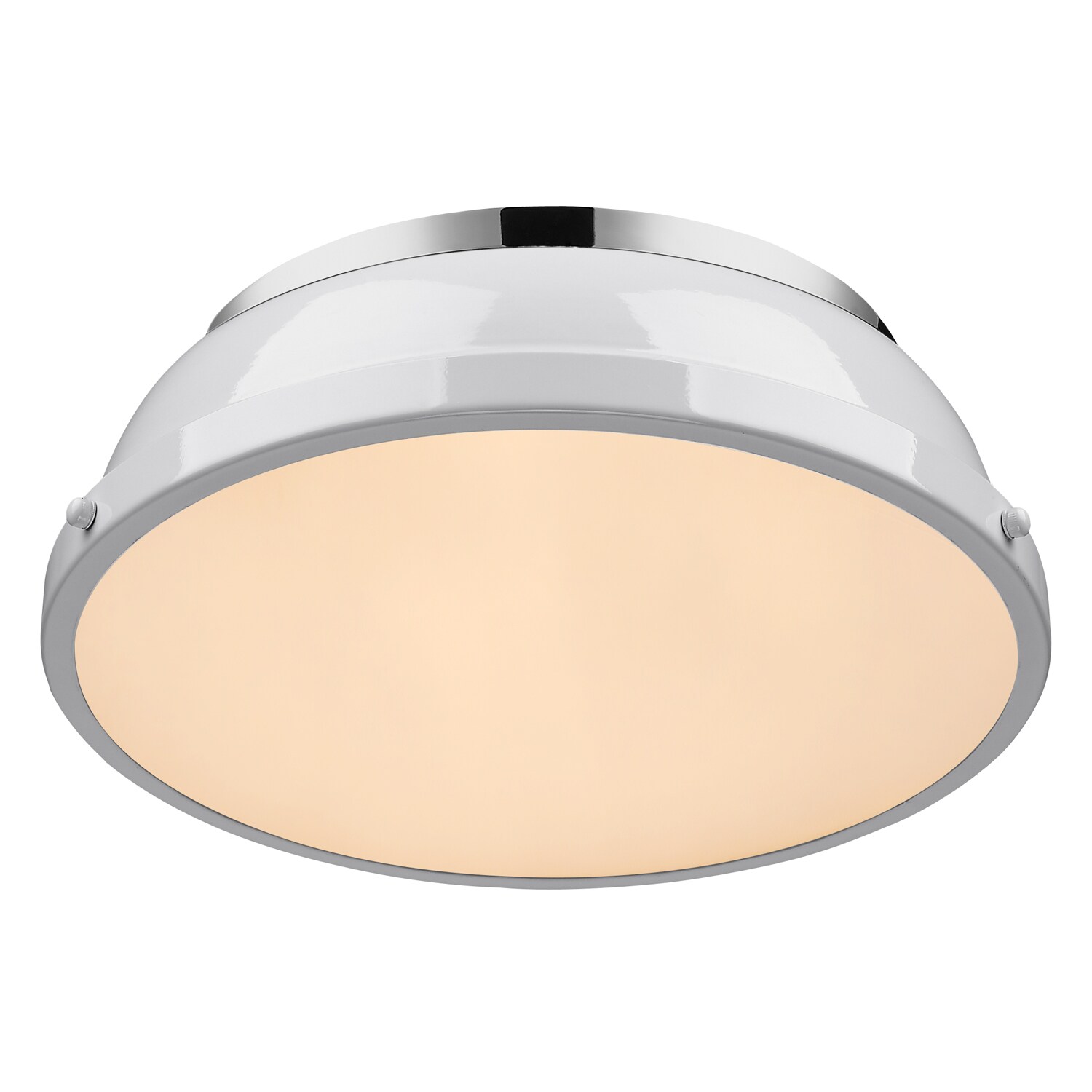 Golden Lighting 3602-14 CH-WH flushmounts - View #3