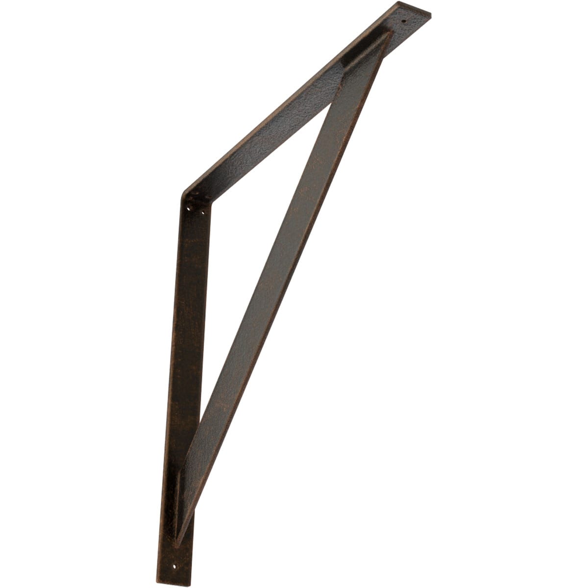 Ekena Millwork BKTM02X24X24TRABZ Traditional 24-in x 2-in x 24-in Antique bronze Steel Mounting bracket