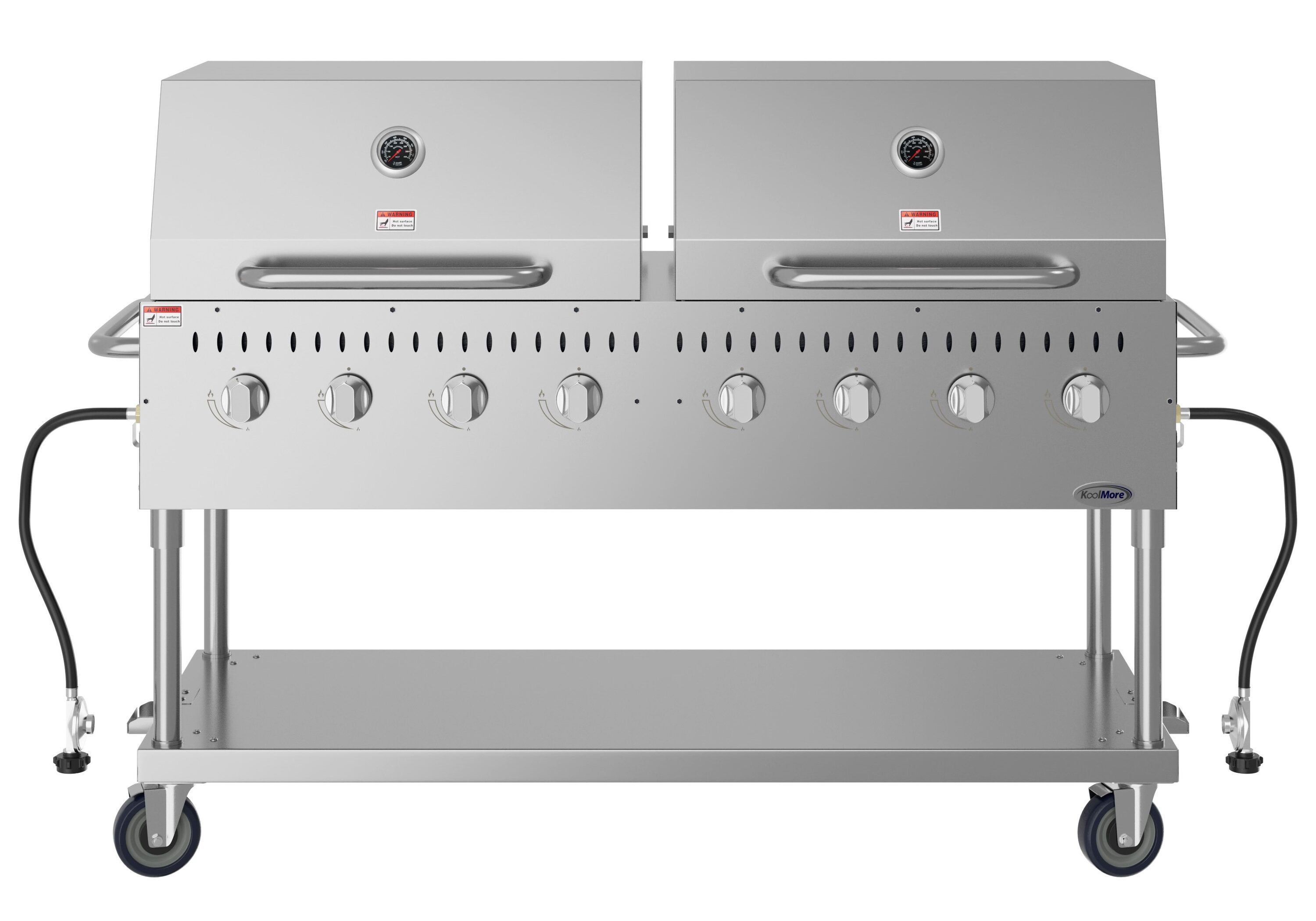 KoolMore LOW-CGKIT6-D30D30 Stainless Steel Liquid Propane Gas Grill