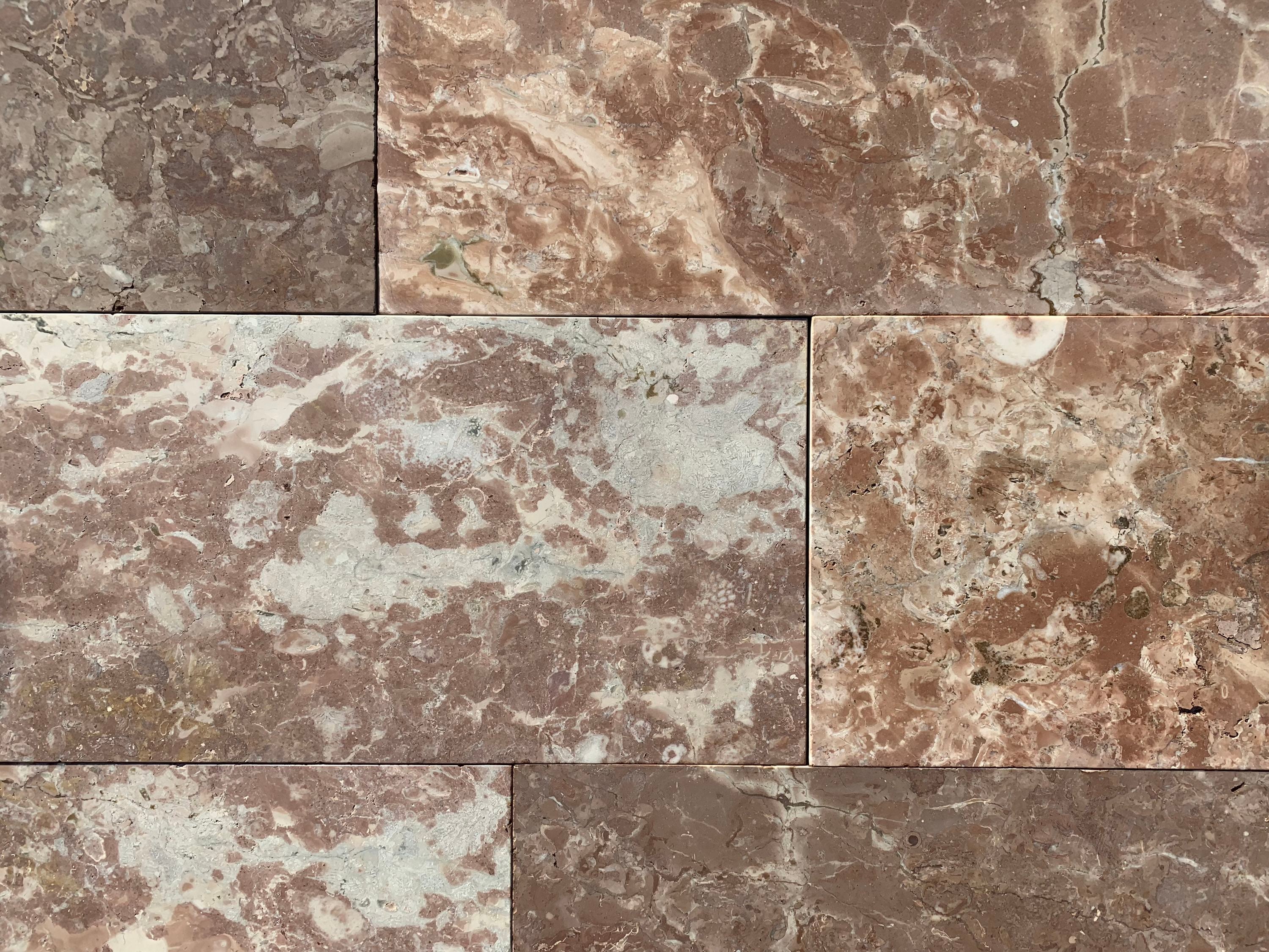 Natural Stone Veneer L36-SMP-TLH-CC 3-in x 3-in Natural Stone Honed Tile-Sample-CreamChoco-3inx3in 0.1 Square feet Cream Chocolate Stone veneer