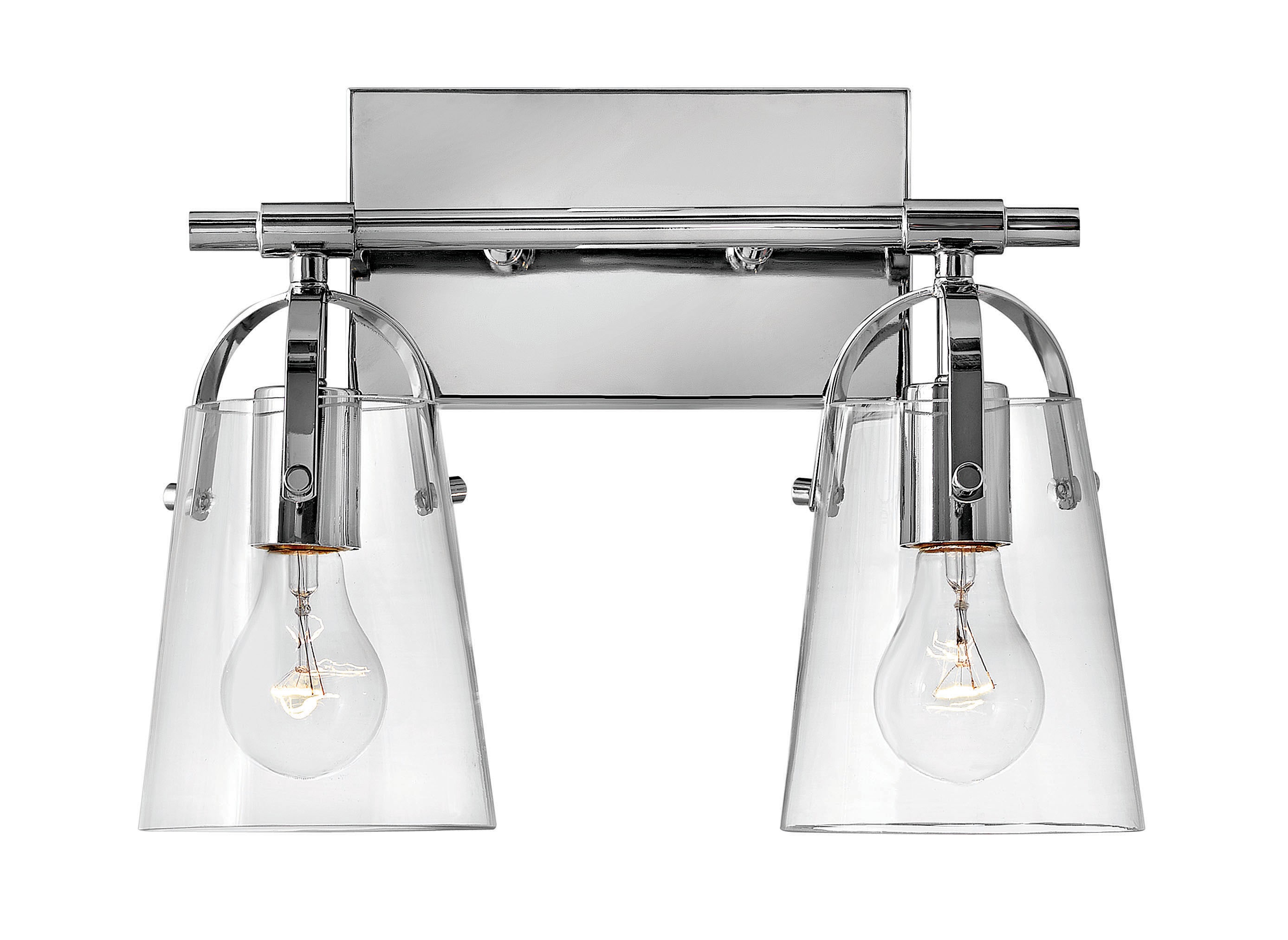 Hinkley 5132CM Foster 13.75-in 2 -Light Gloss Chrome Transitional Vanity light