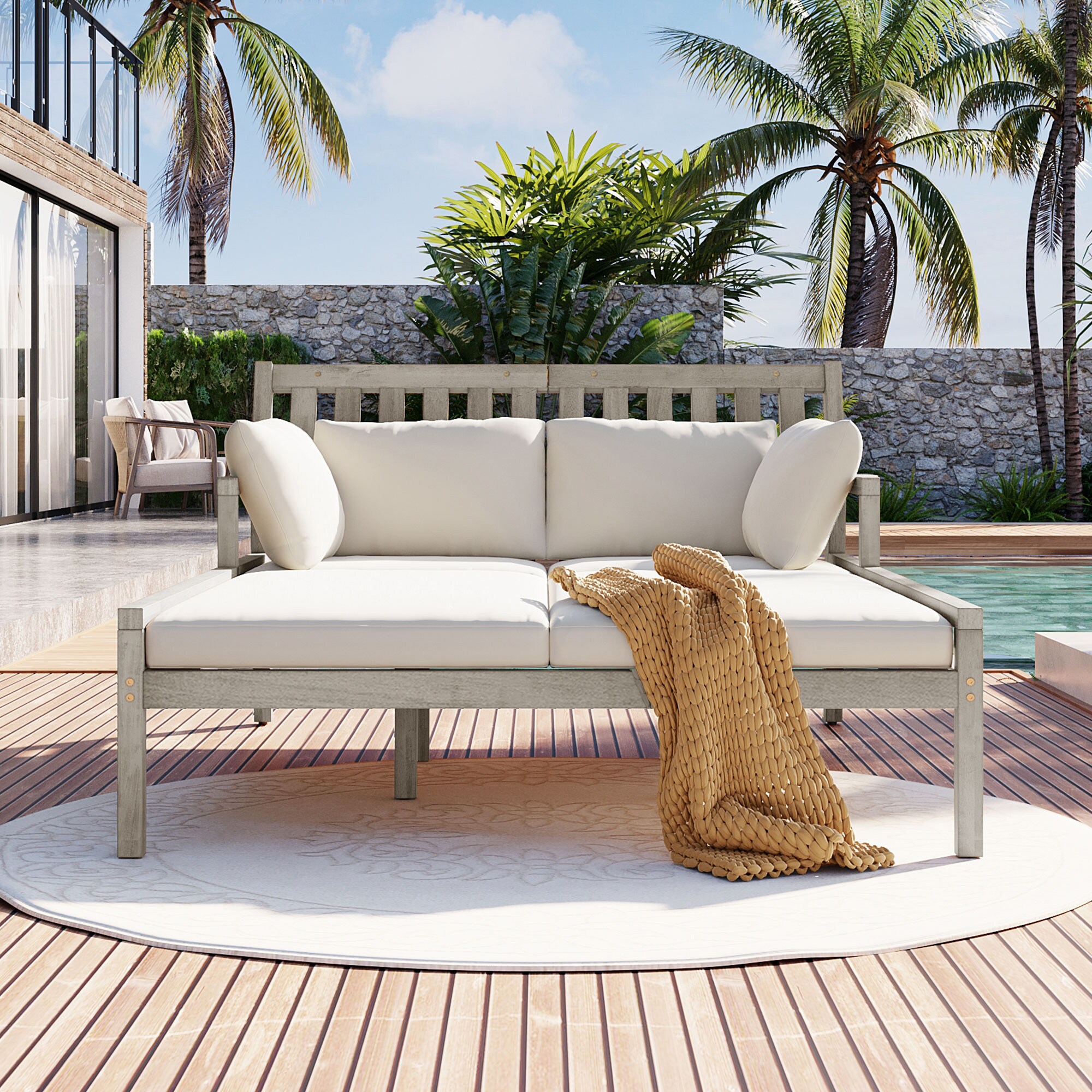 SINOFURN SYA020376GY Patio-Sofas-Daybeds - View #4