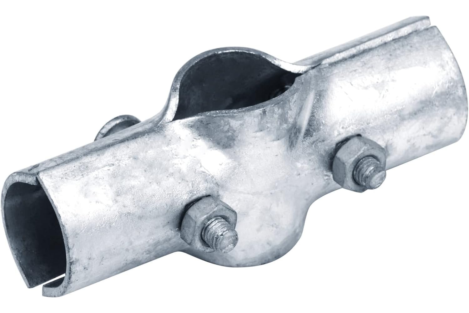 Etokfoks  8 Pack 1 3 8 in x 1 3 8 in Line Rail Clamp for Chain Link Fence Boulevard Cross Grid Pipe Connector 7 64 in Thick