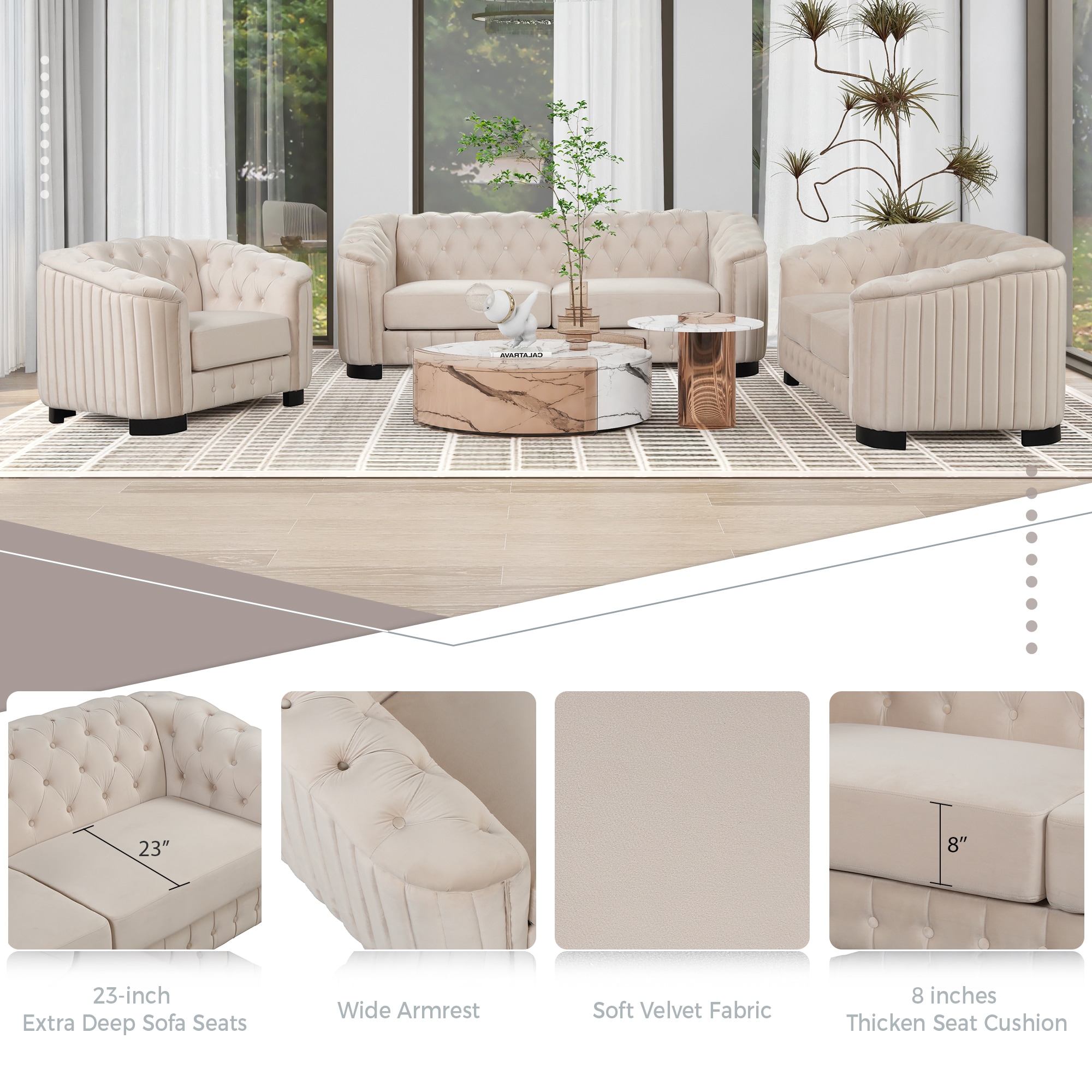 ModernLuxe SG000574AAA Sofas-Loveseats - View #4