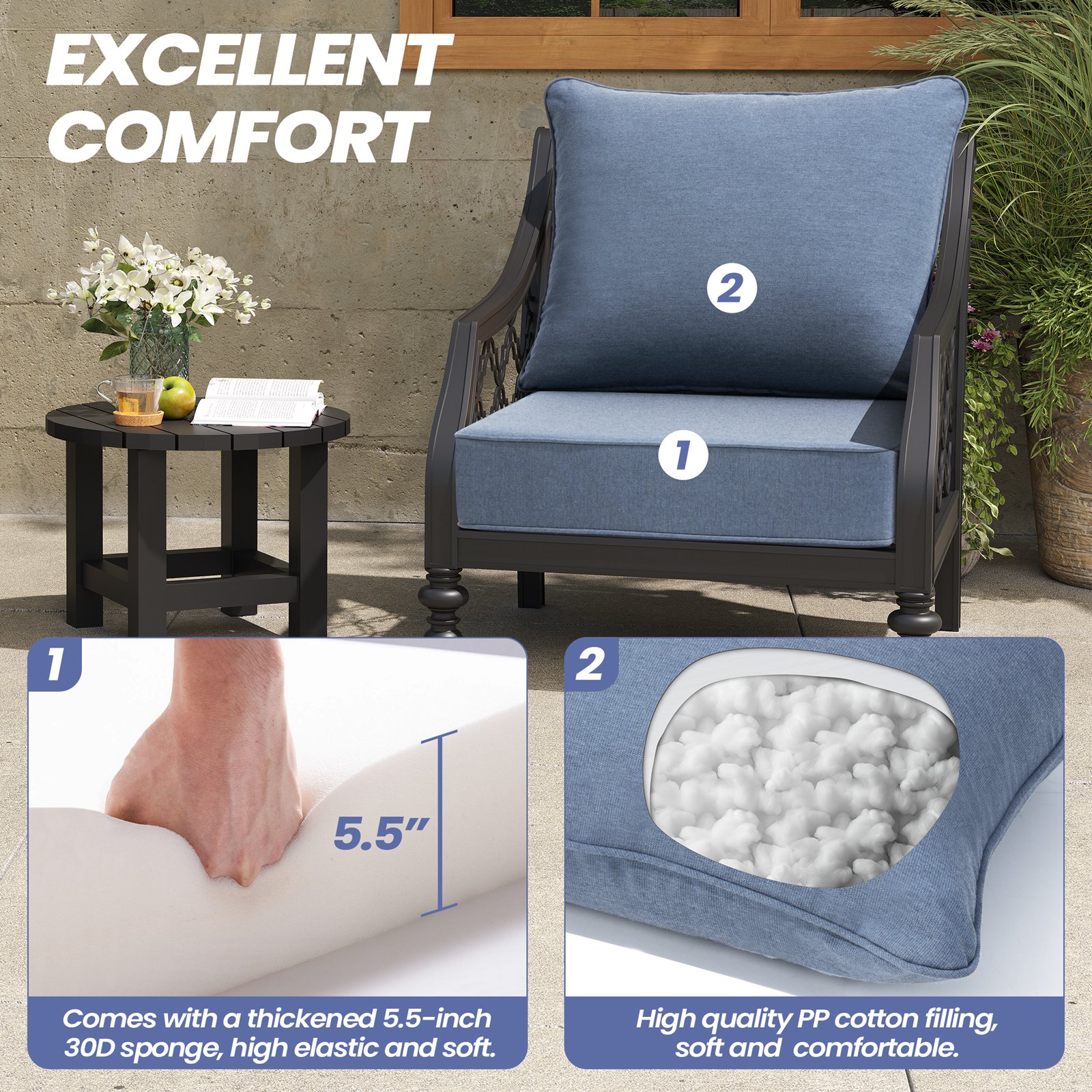 Crestlive Products CL-CU012SDM-1 Patio-Furniture-Cushions - View #5