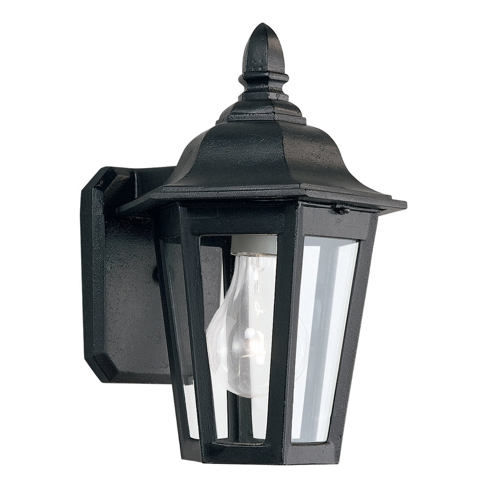 Generation Lighting 8822-12 Brentwood 2 -Light 10.25-in H Black Hardwired Outdoor Wall Light