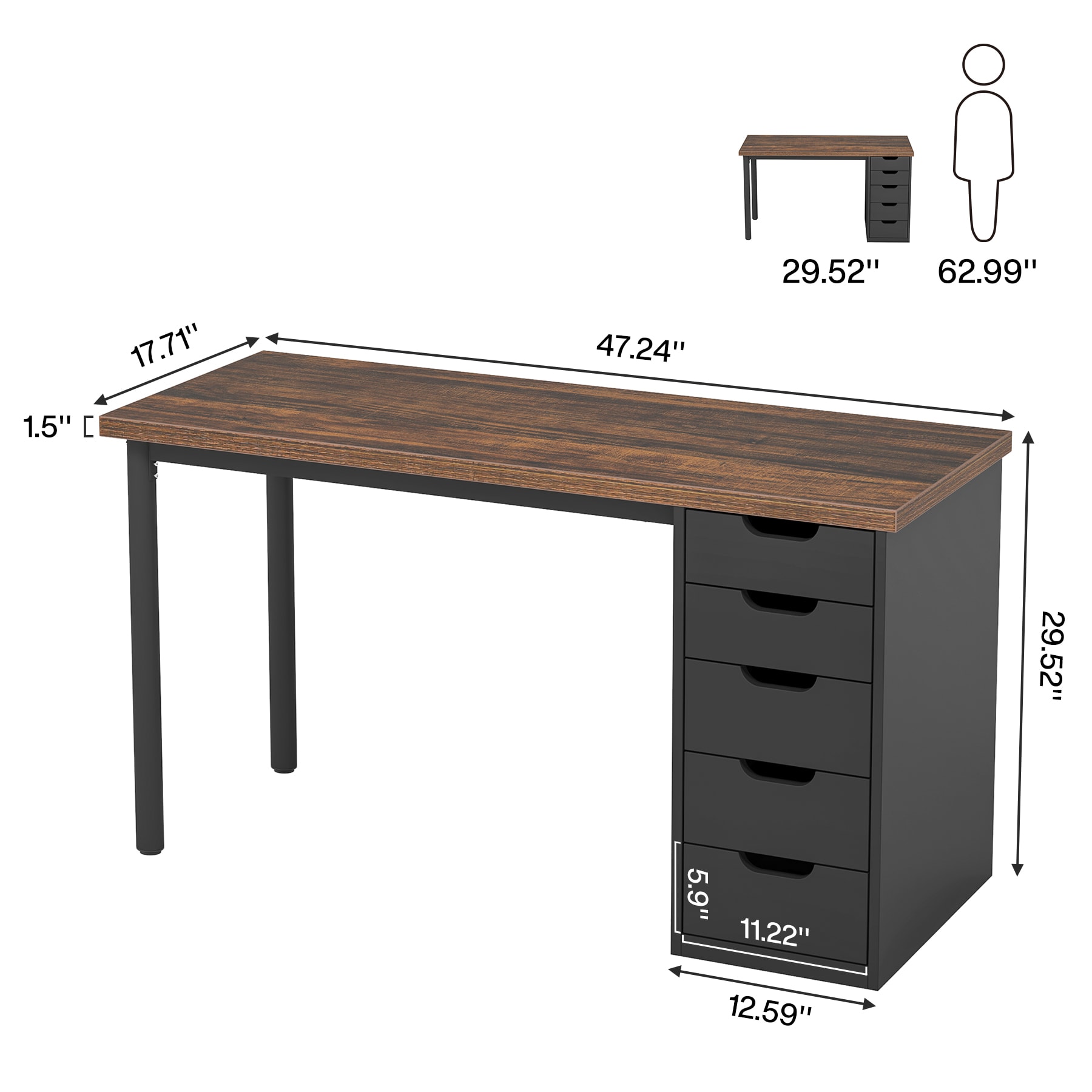 Fnova LWTJ-RY0146 Office-Tables - View #4
