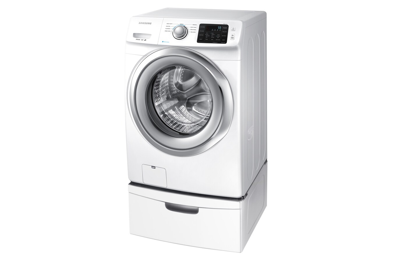 Samsung 4-cu ft High Efficiency Stackable Steam Cycle Front-Load Washer  (Merlot) ENERGY STAR at