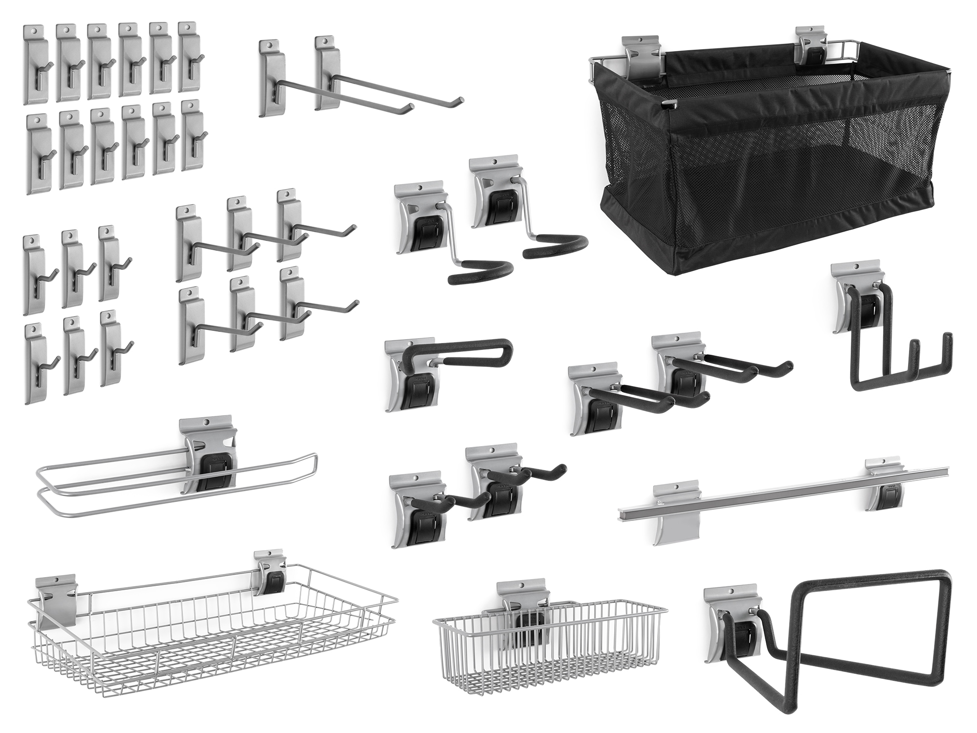 NewAge Products Garage 120 SqFt PVC Slatwall With Locking Hook 41 ...