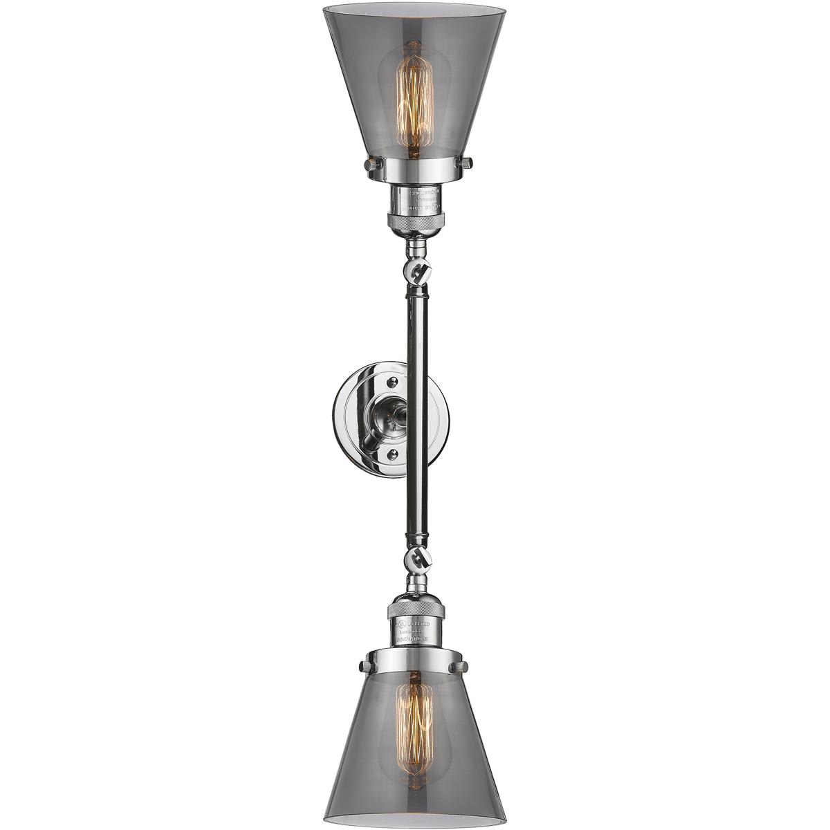 Innovations Lighting -  208-PC-G63 Franklin Restoration Small Cone Bathroom Vanity Light