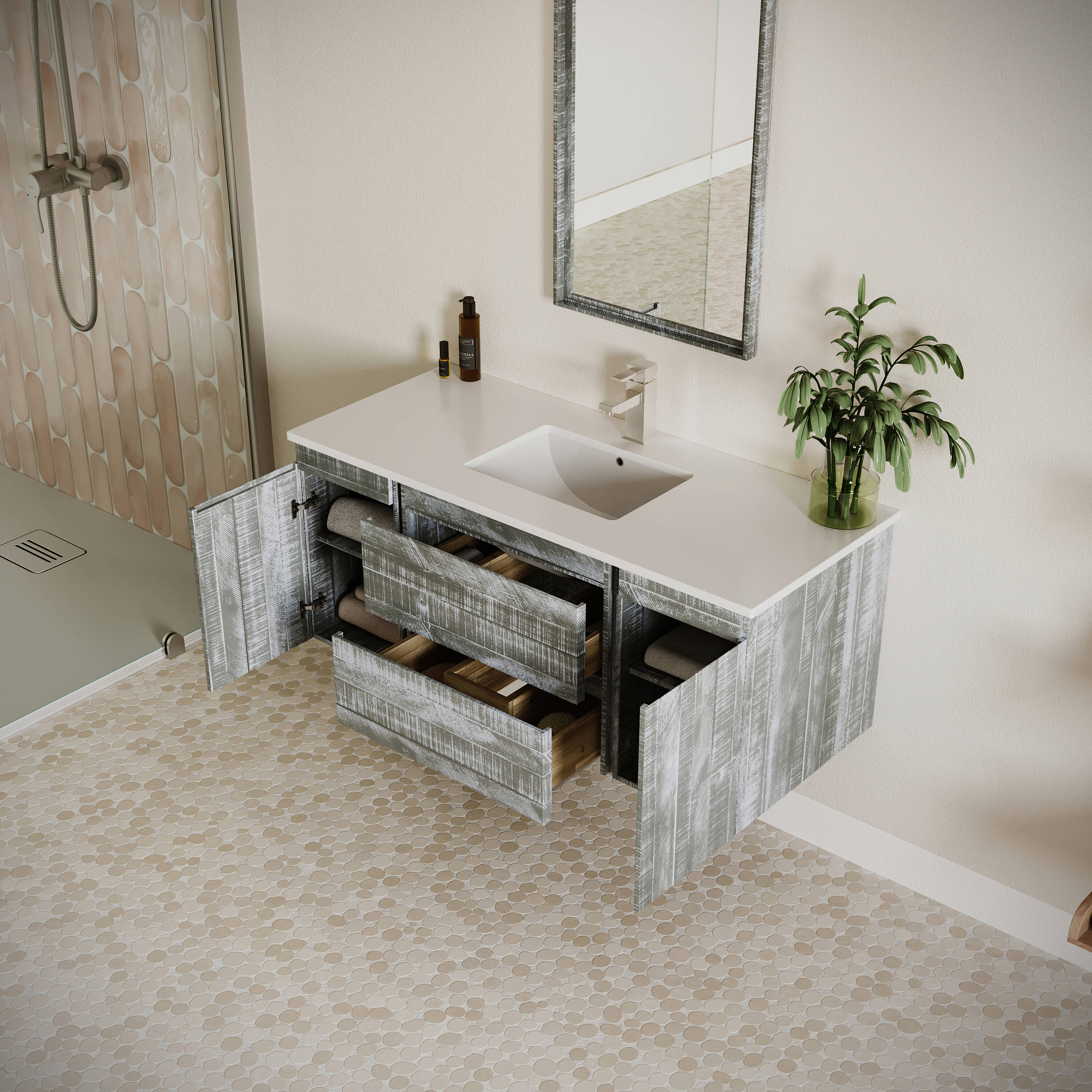 Fresca FVN31-122412ASH Bath-Vanity-Combo - View #3