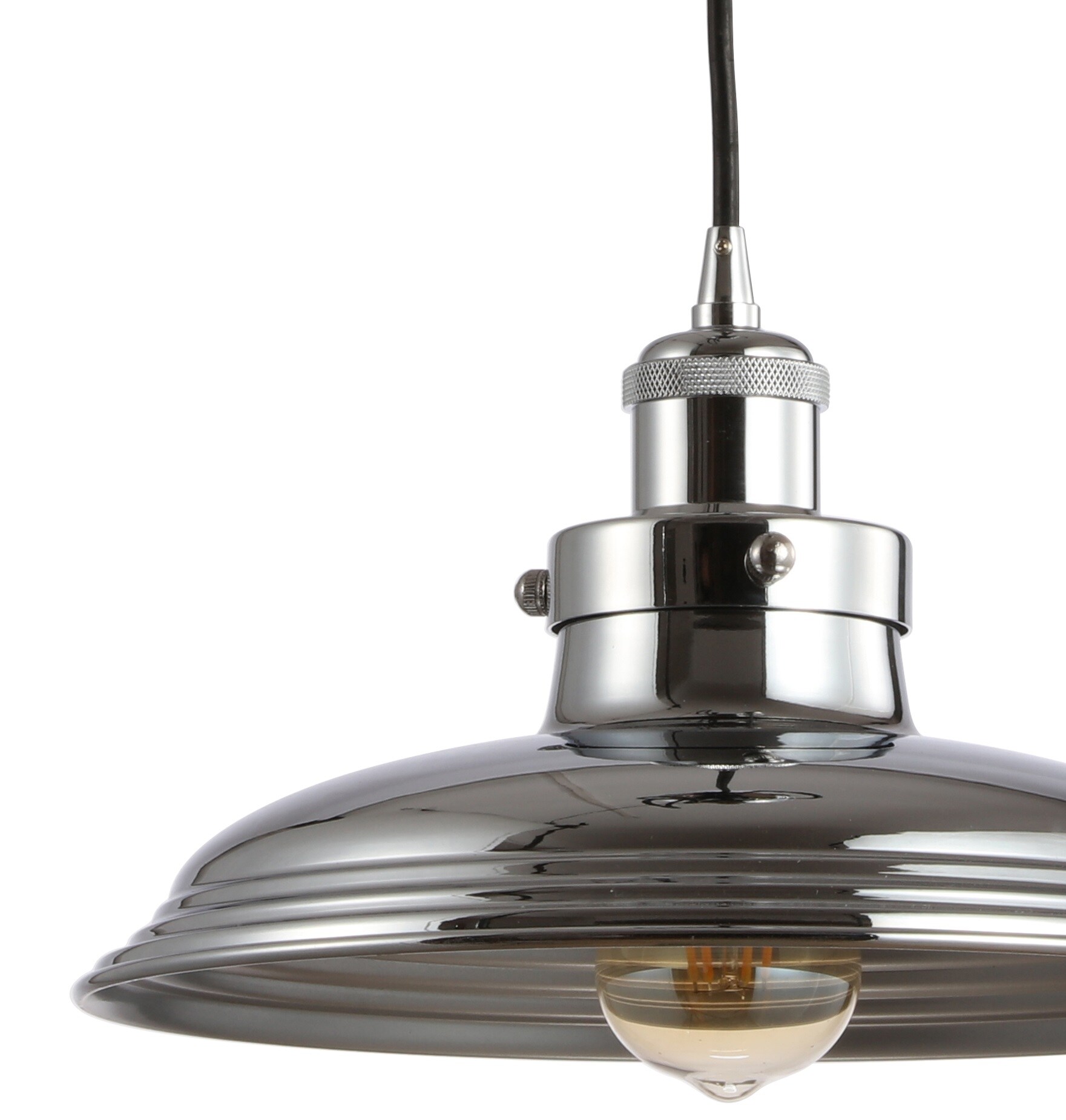 Bedford Rustic French Country Chrome Globe LED Pendant Light