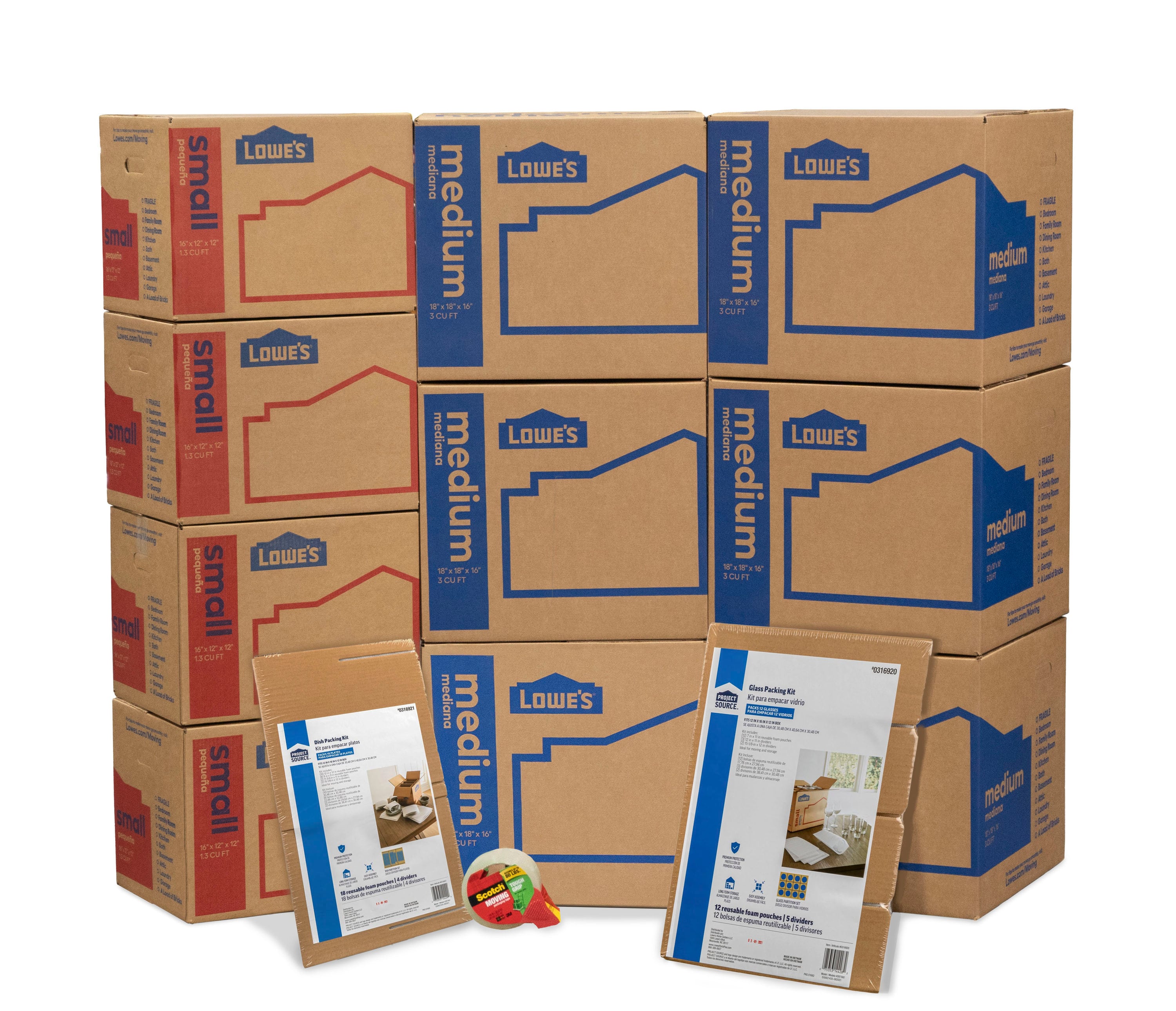 Lowe's 24-in W x 18-in H x 18-in D Classic Large Cardboard Moving Box with  Handle Holes