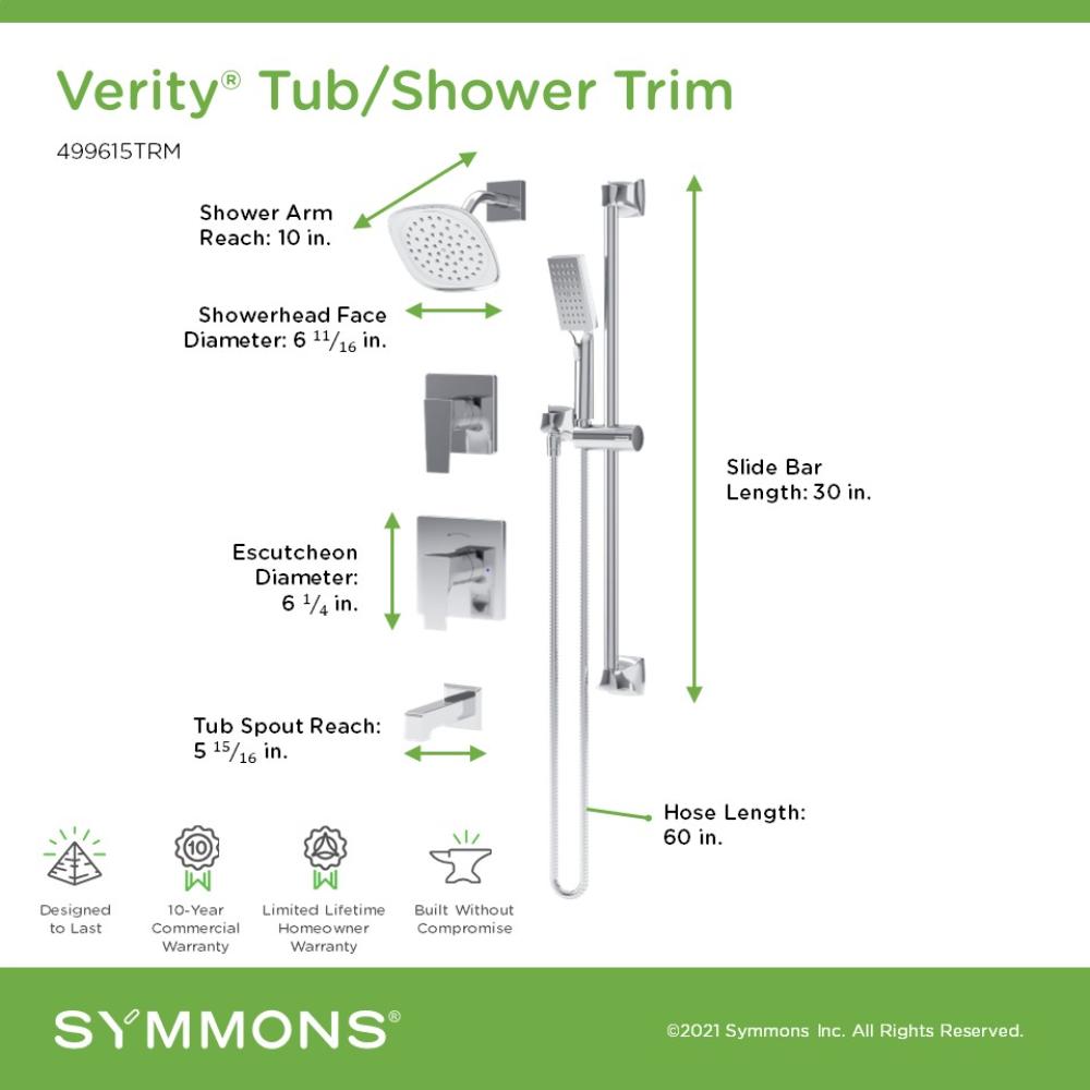 Symmons 499615TRM Tub-Shower-Faucets - View #2