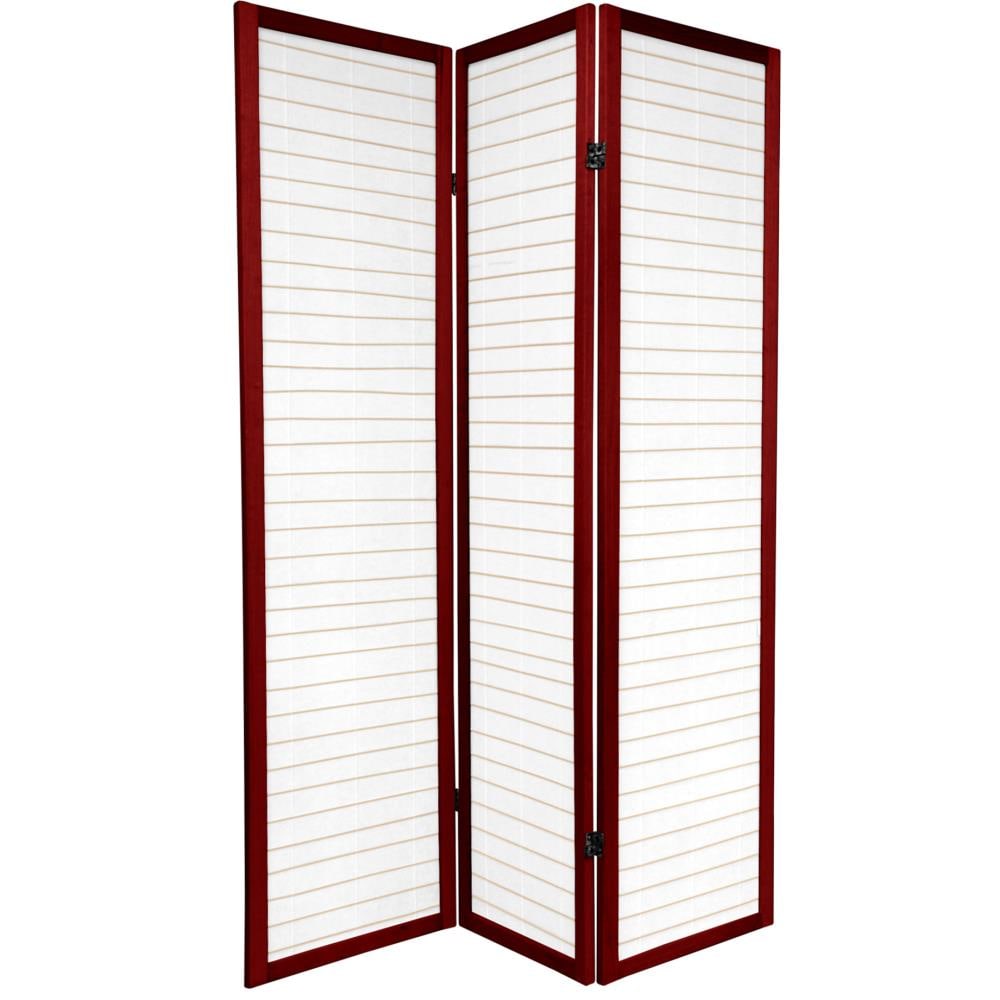 Red Lantern 3-Panel Rosewood Wood Folding Shoji Style Room Divider at ...