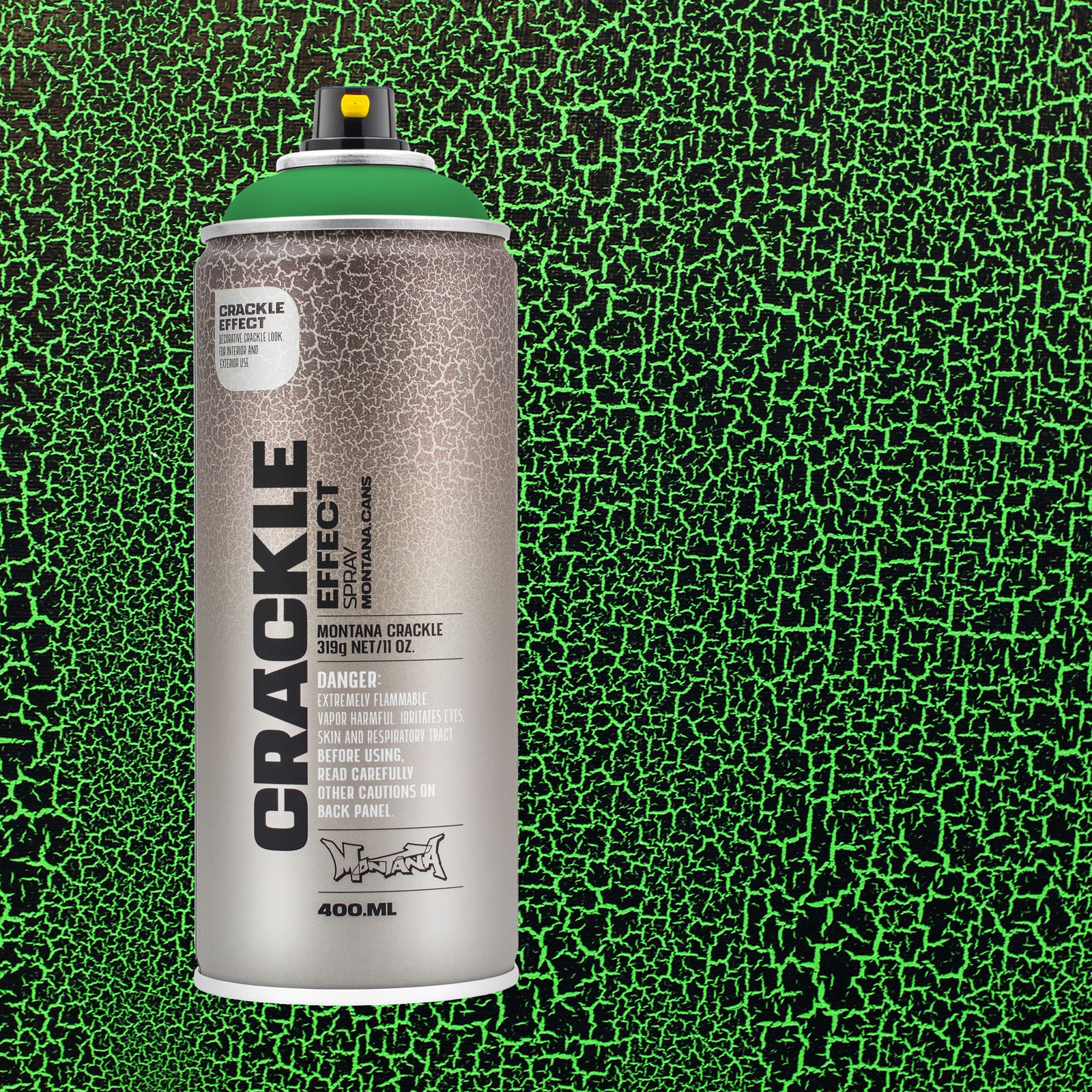 Spray can of removable paint Fluorescent green wrapper 400 ml