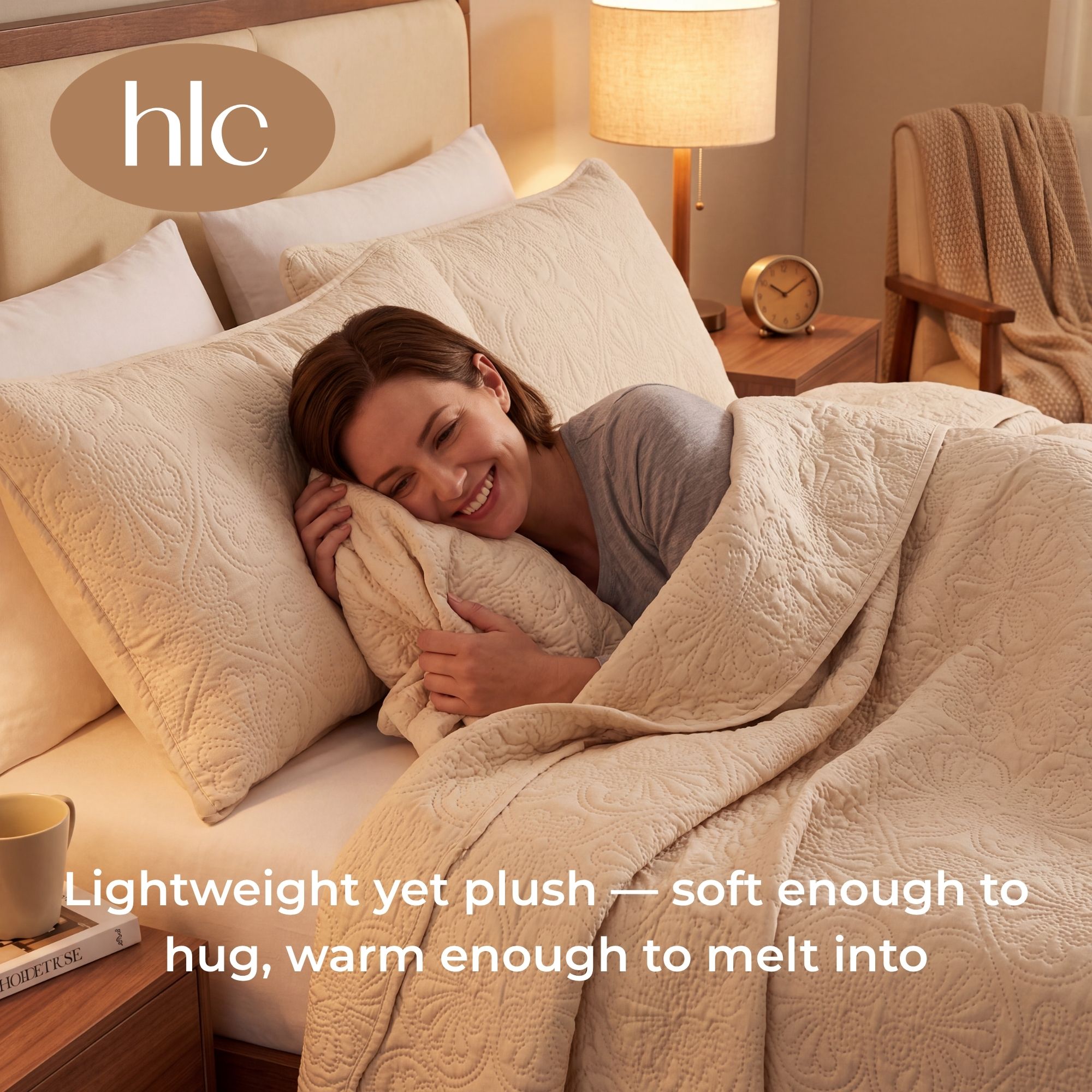HLC BNJI-FQ-BEIG Comforters-And-Bedspreads - View #2