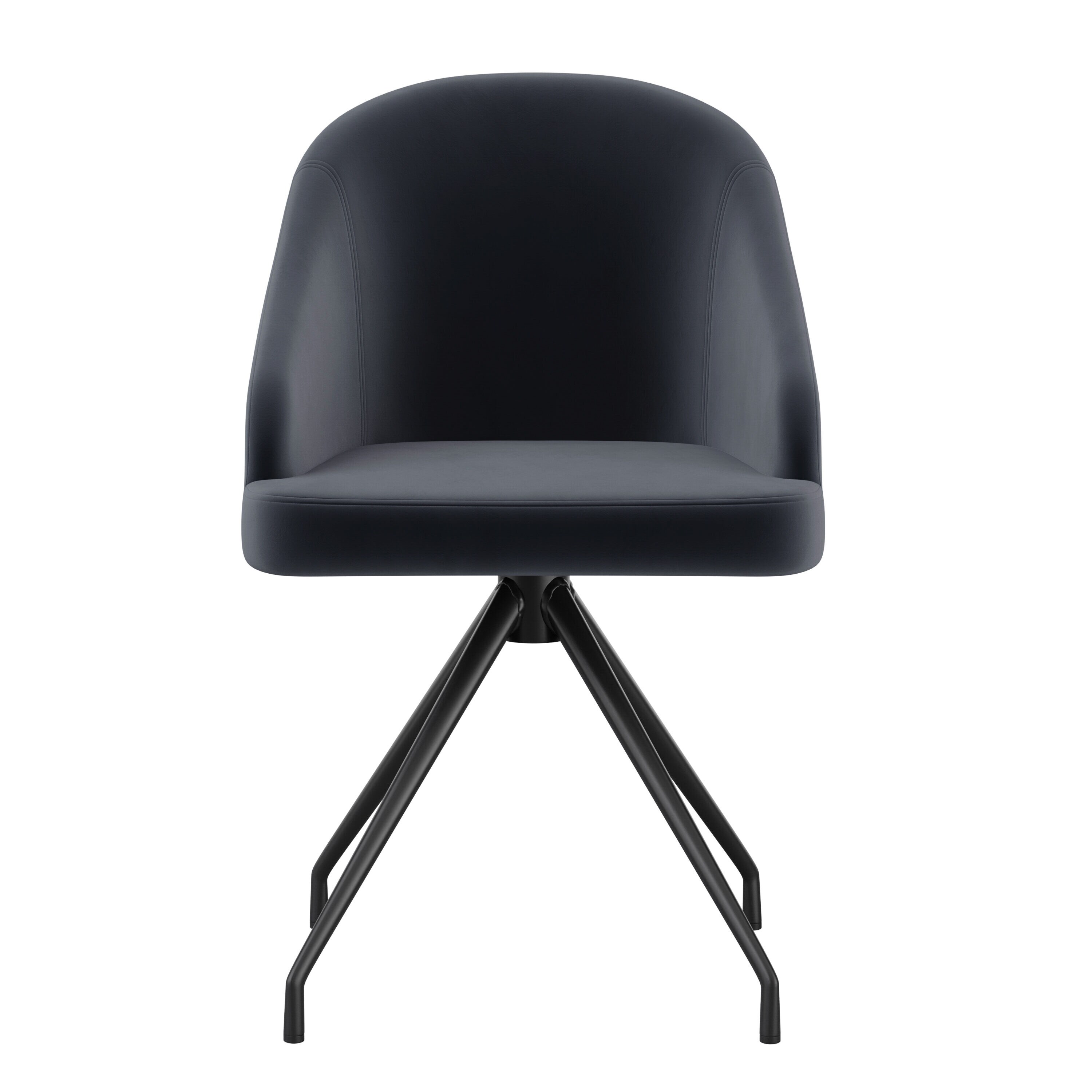 Gray Velvet and Oil Rubbed Bronze Swivel Office Chair