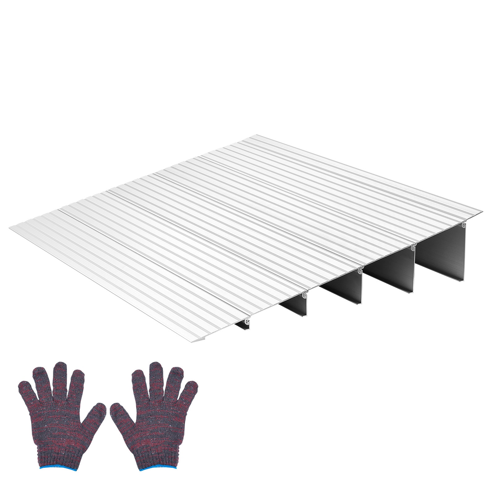 GIVIMO - 5-in Door Threshold Ramp 800-lb Capacity Modular Aluminum Wheelchair Ramp for Home Steps...