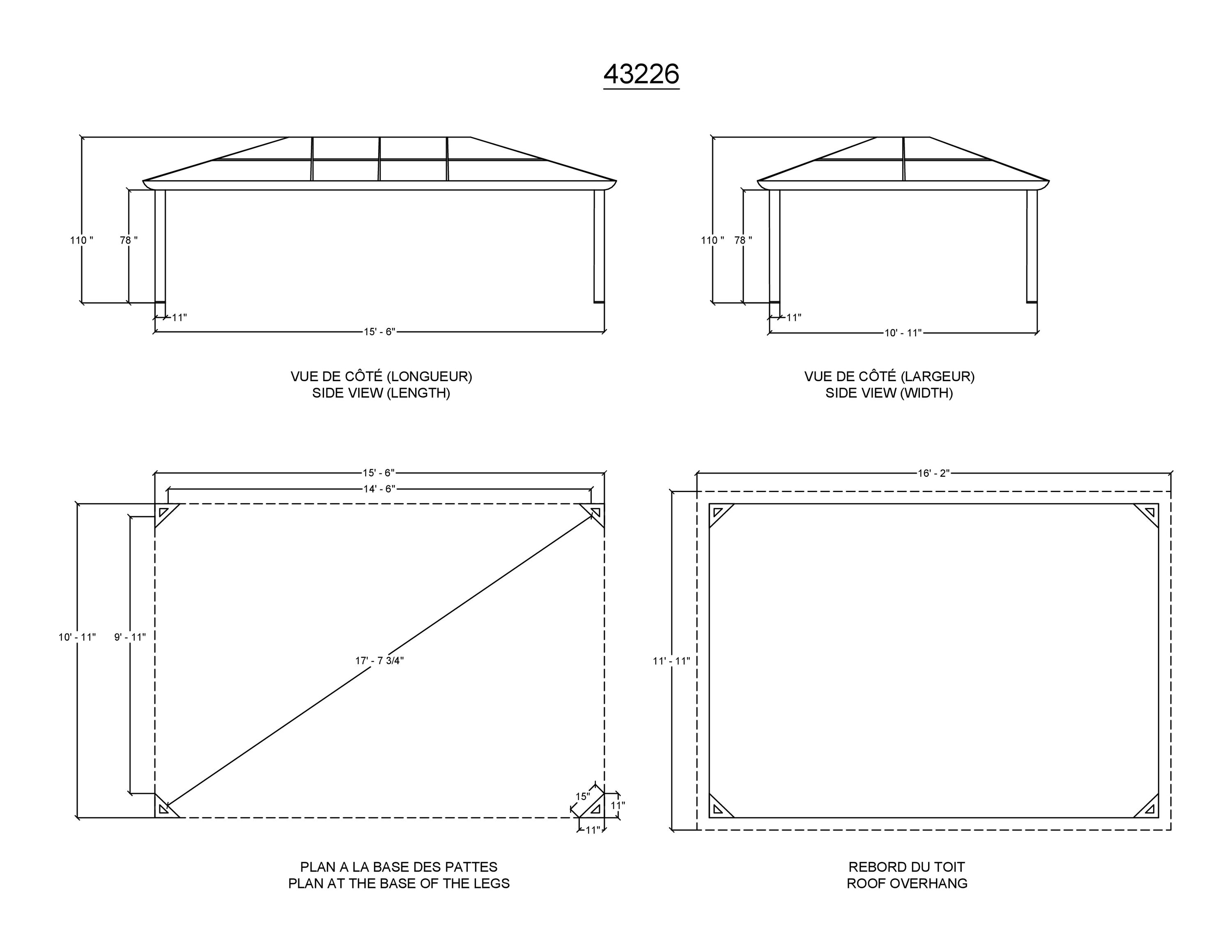 Gazebo Penguin 43226MR-32 Wood-Resin-Gazebos - View #3