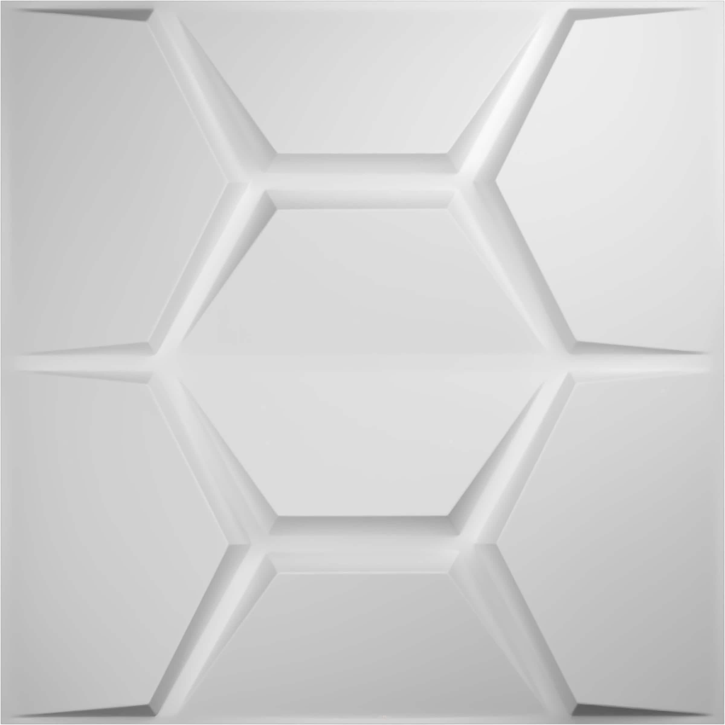 Ekena Millwork WP20X20CYWH 19-5/8-in x 19-5/8-in Embossed Paintable/Stainable White PVC Wall Panel ( 2.67-sq ft )