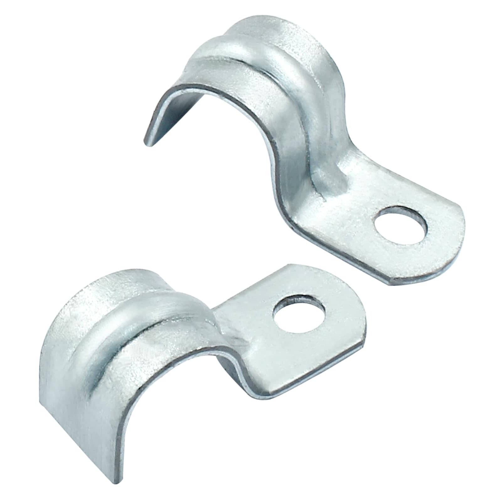 Aoibox  30 Pack M12 1 2 in Zinc Plated Steel One Hole Rigid Pipe Strap Clamps for Conduit Cable and Tube Mounting