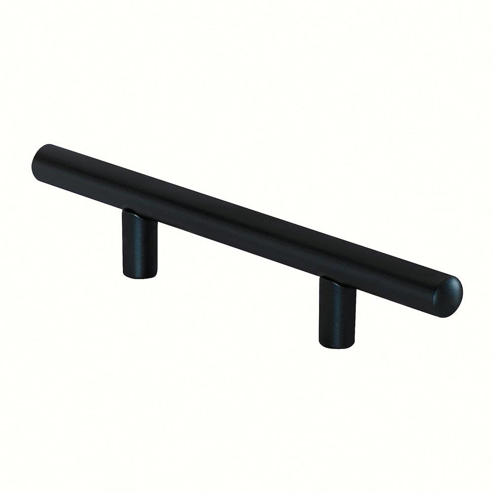 Siro Designs 45-130 European Railing 3-3/4-in Center to Center Matte Black Rectangular Bar Drawer Pulls
