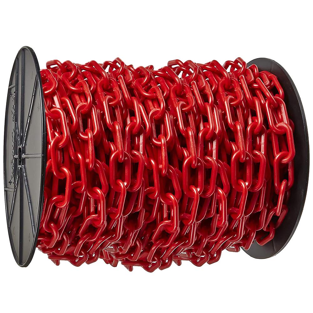 Mr. Chain 51105 2 in (54Mm) X 100 Ft Red Heavy Duty Plastic Barrier Chain On A Reel