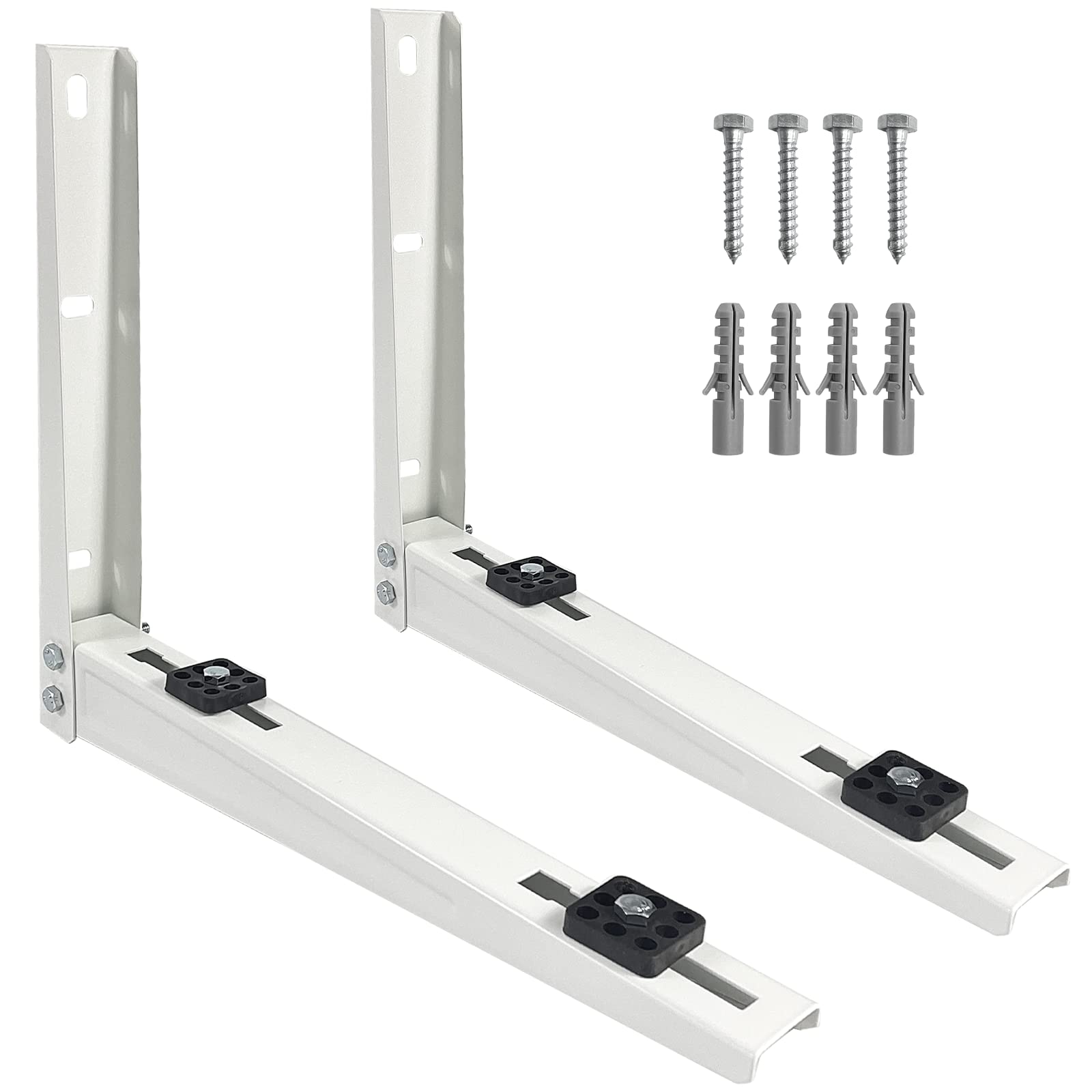 Adrinfly Air Conditioner Support Brackets for 15000 to 24000 BTU Mini Split Wall Mount Outdoor AC Unit Weatherproof Shelf with Rubber Pads